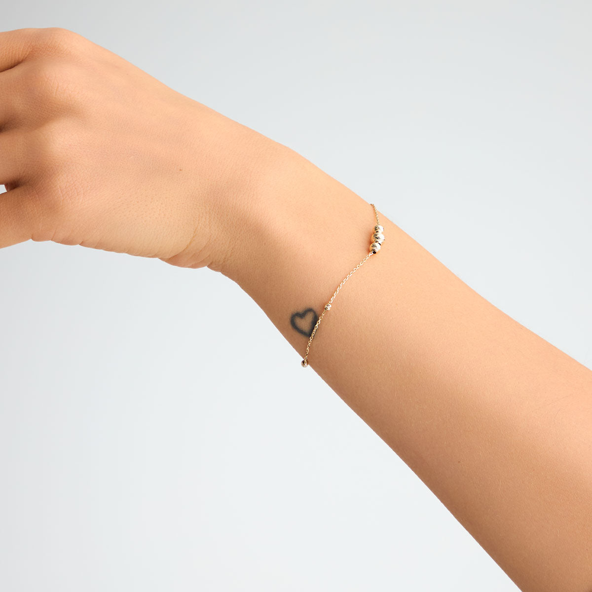 Bransoletka złota - kulki