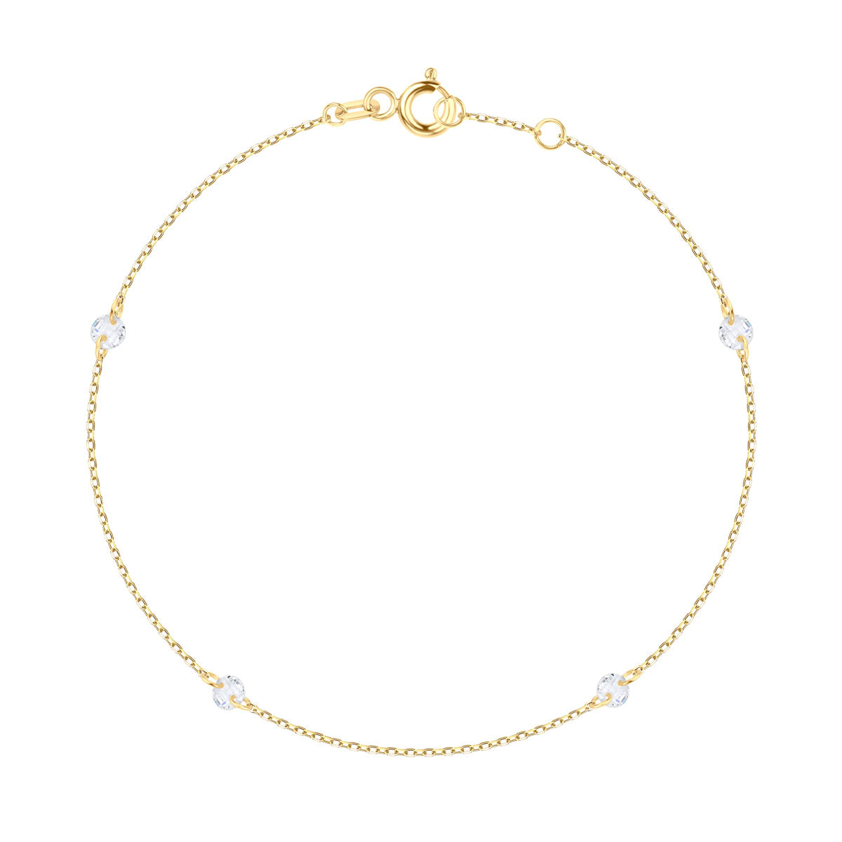 Bransoletka złota z cyrkoniami