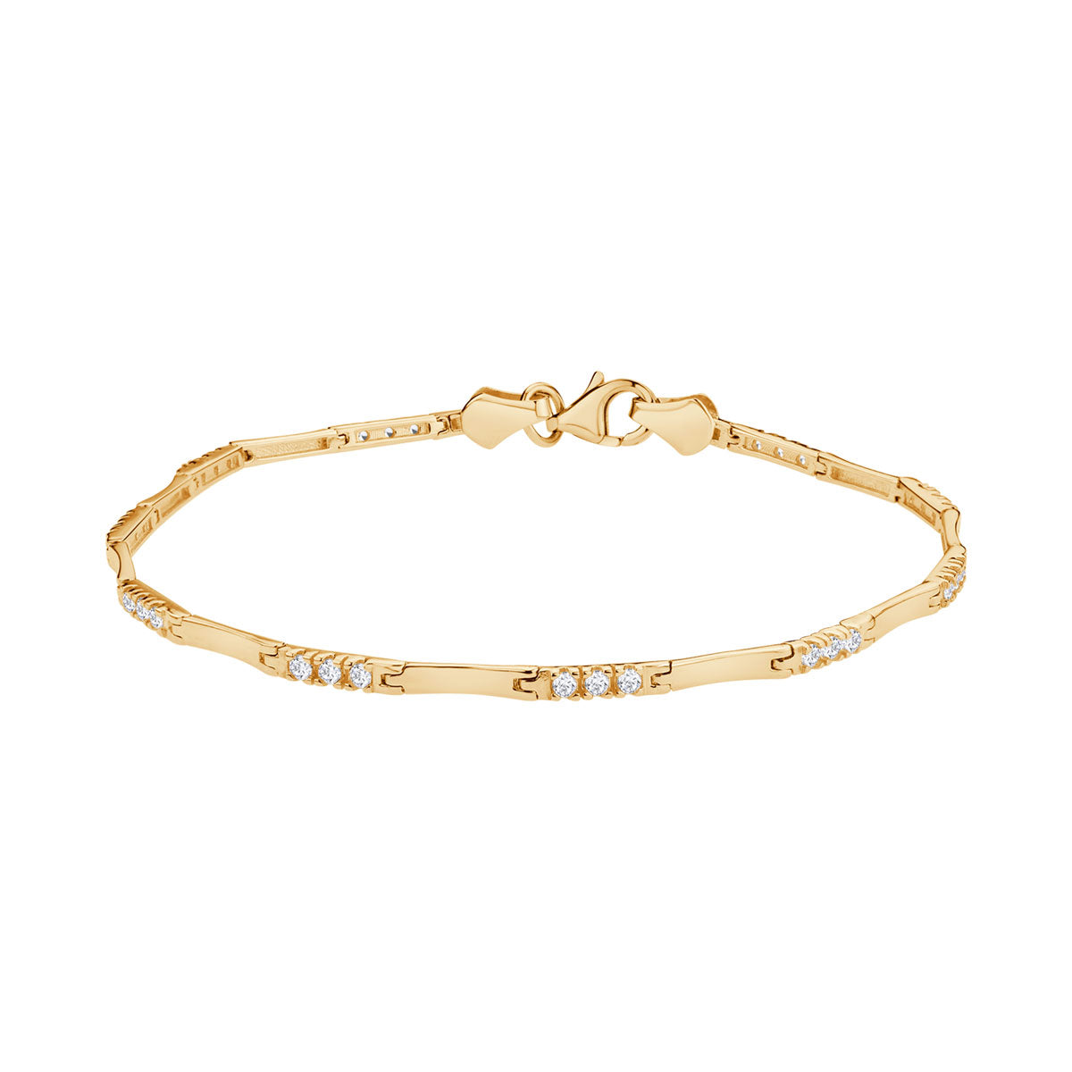 Bransoletka złota z cyrkoniami