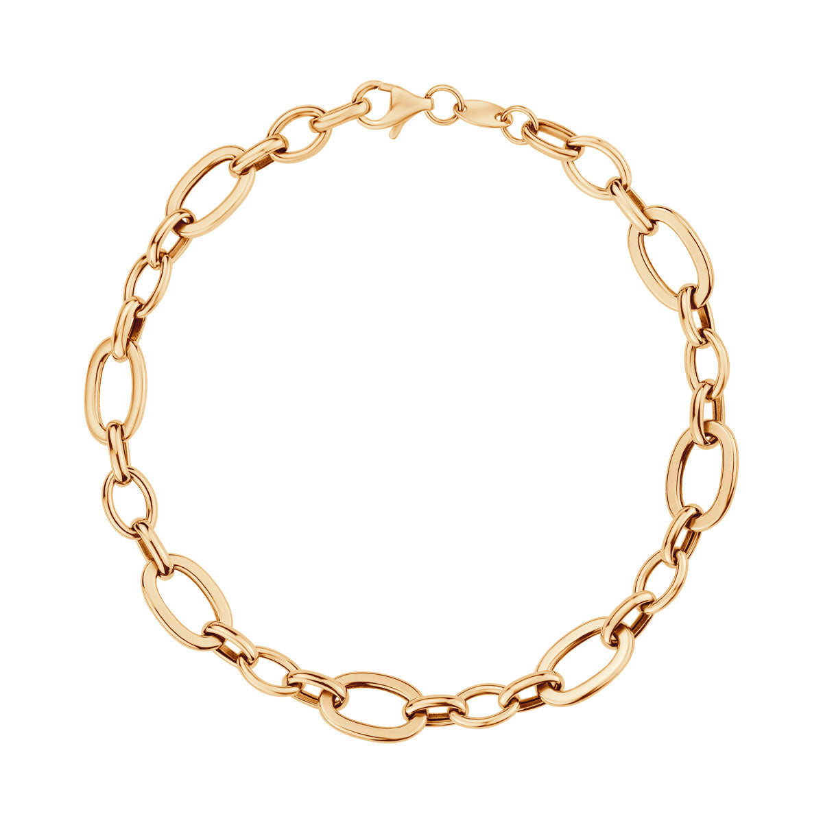 Bransoletka złota z owalnymi ogniwami