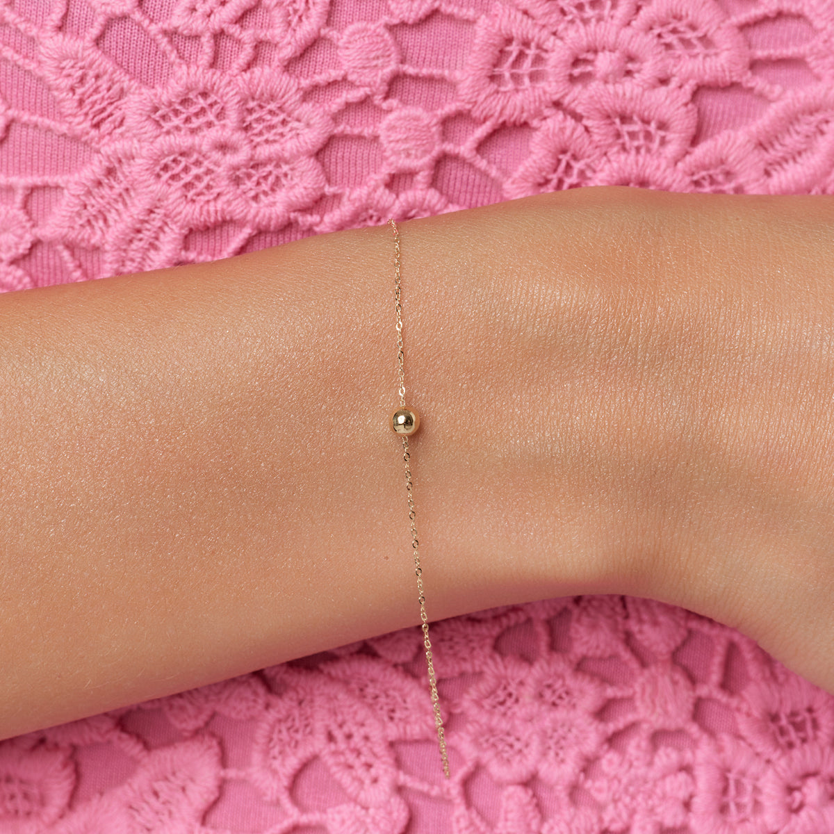 Bransoletka złota - kulka - Verona