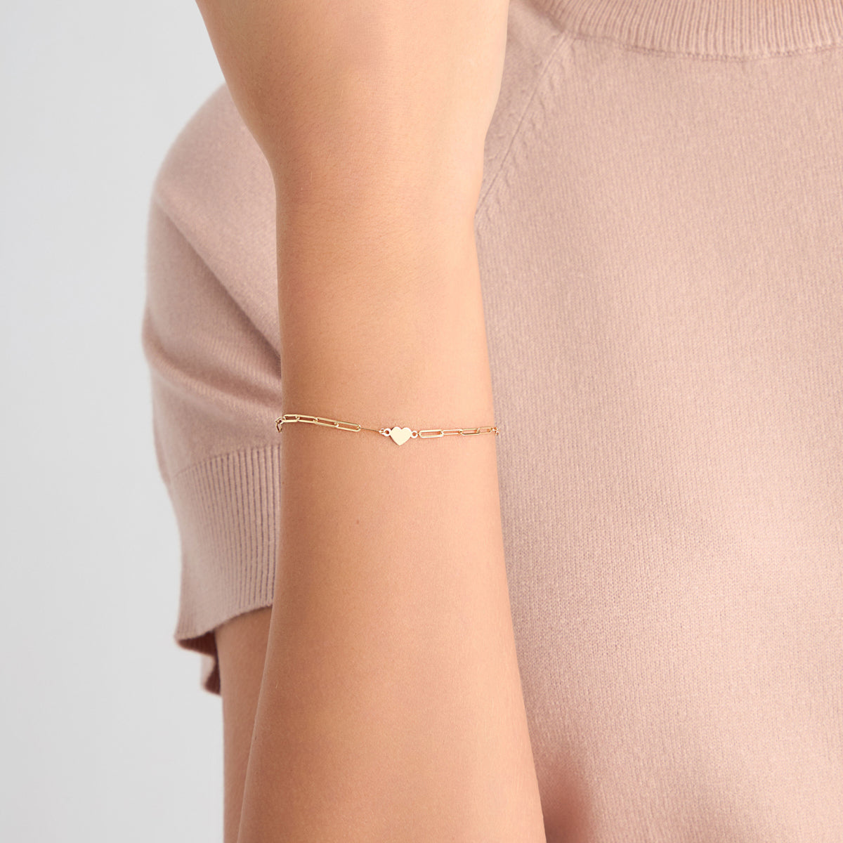 Bransoletka złota - serce