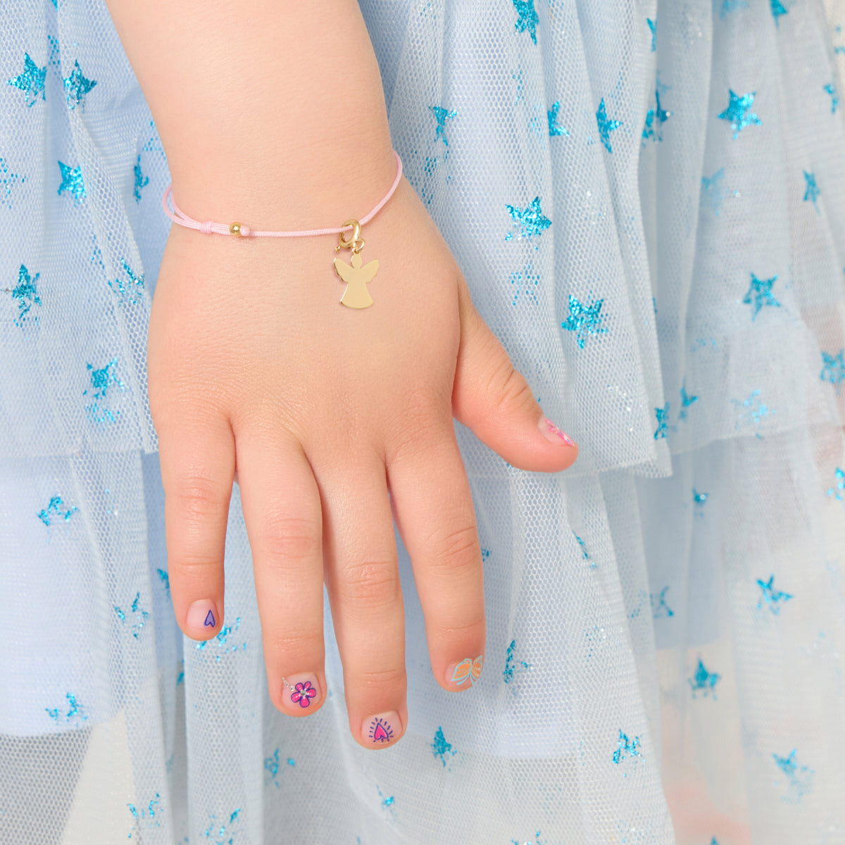 Zawieszka srebrna pozłacana - aniołek - Mommy & Me