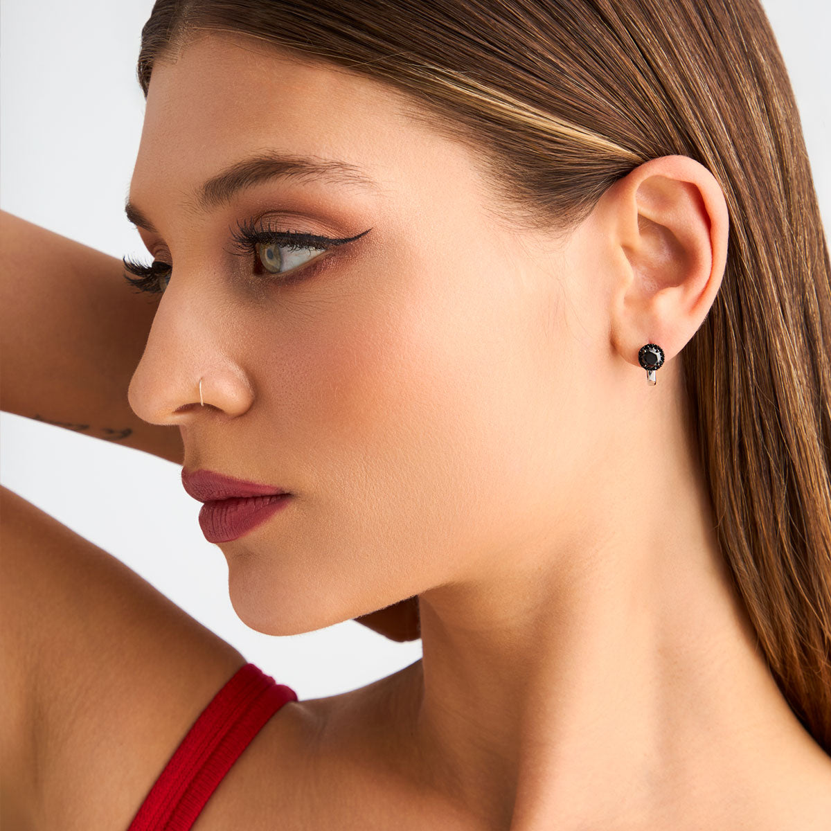 Kolczyki srebrne z cyrkoniami