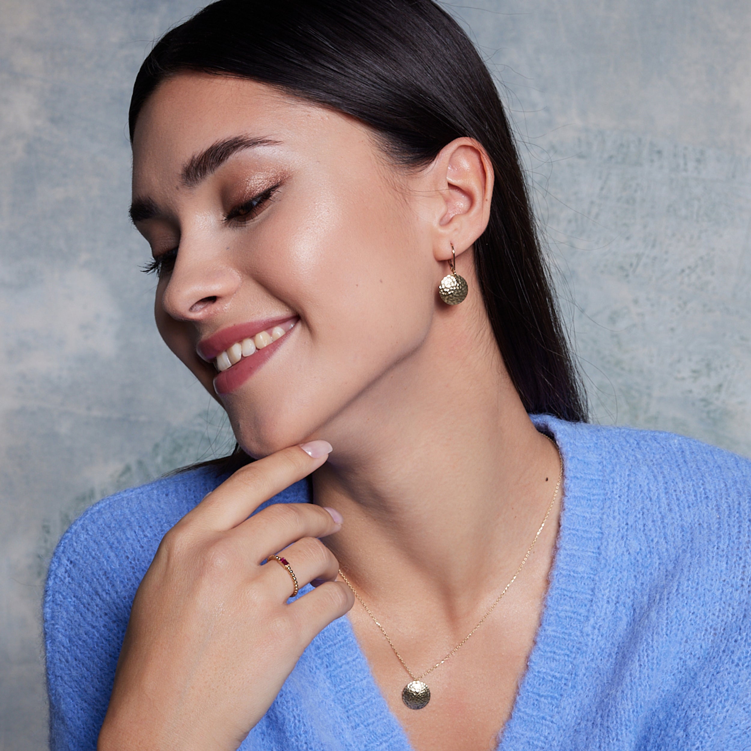 Kolczyki złote - koła