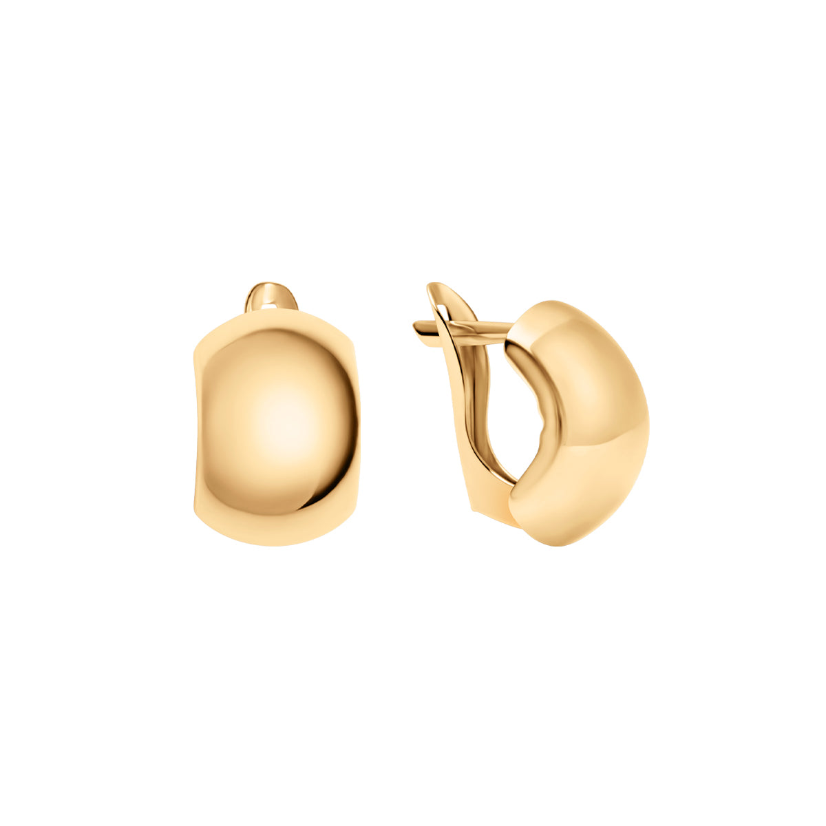 Kolczyki złote - półokrągłe