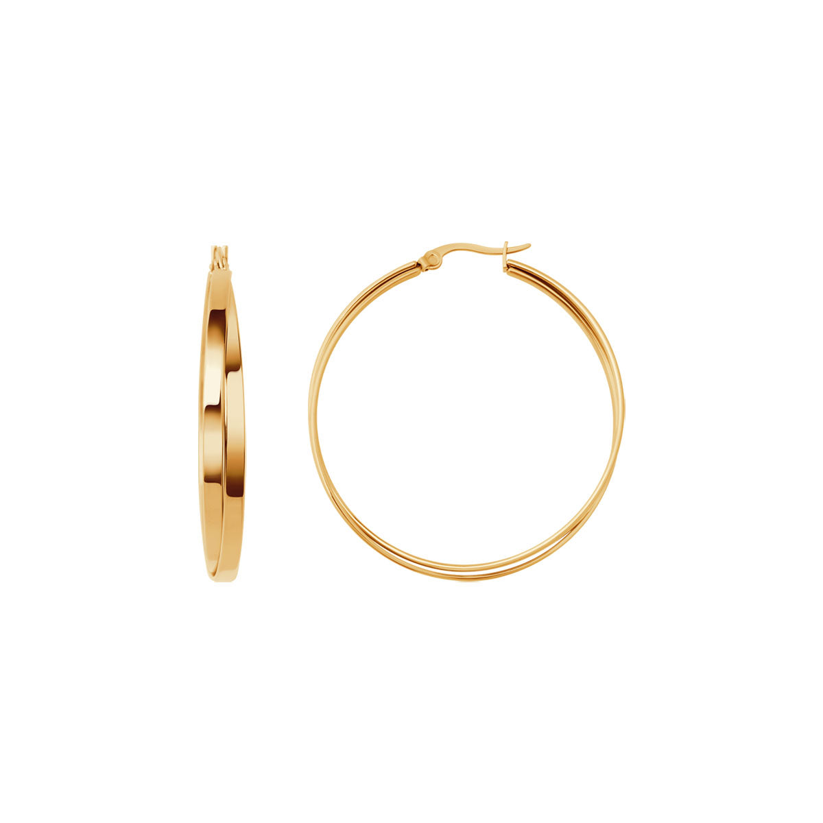 Kolczyki stalowe - koła - Moderno - Verona