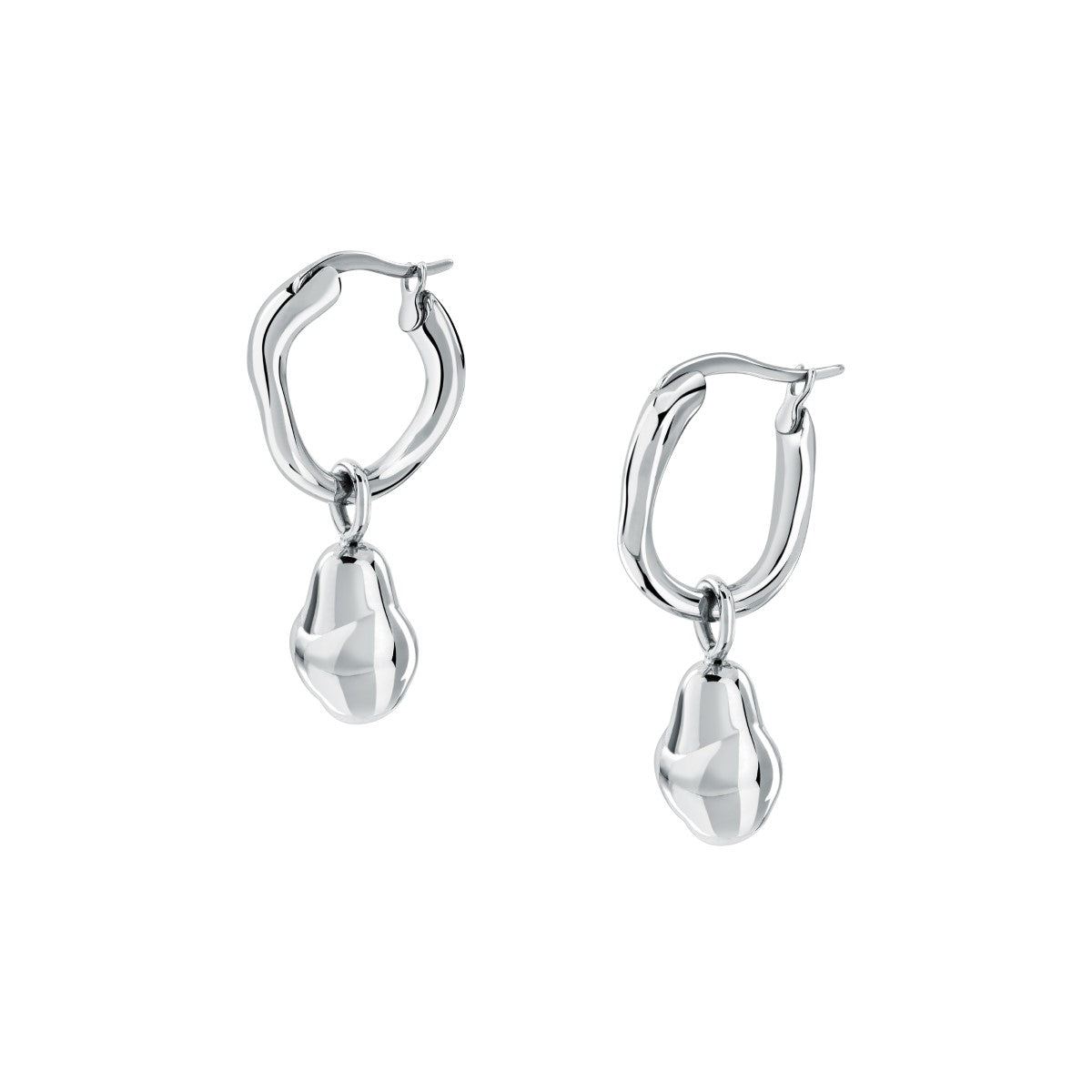 Kolczyki stalowe wiszące - łezki - Trussardi T-Design Baroque