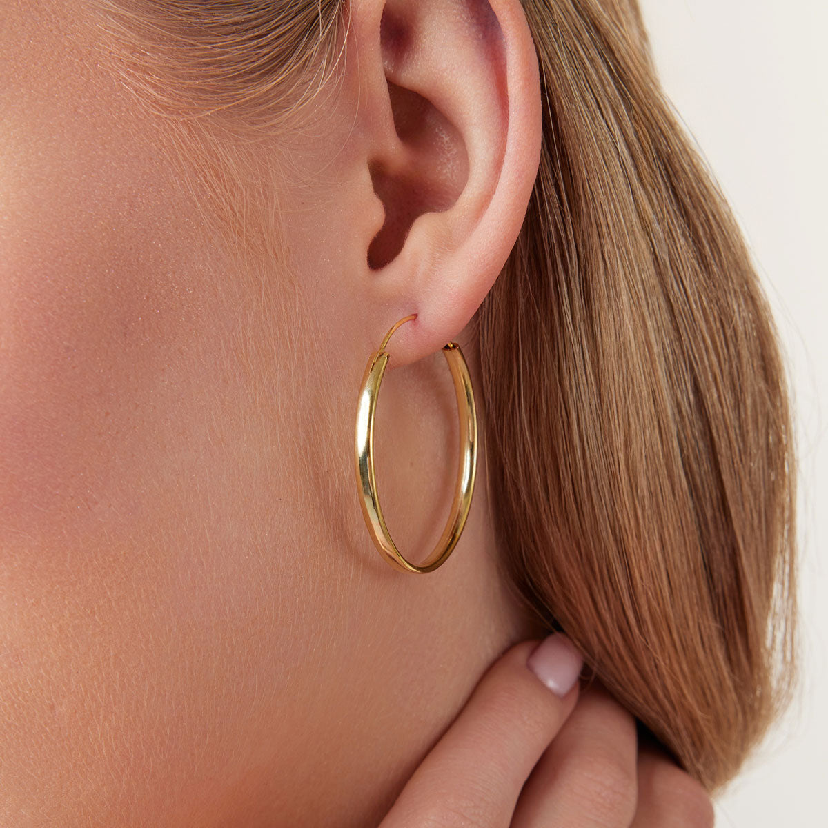 Kolczyki srebrne pozłacane - koła