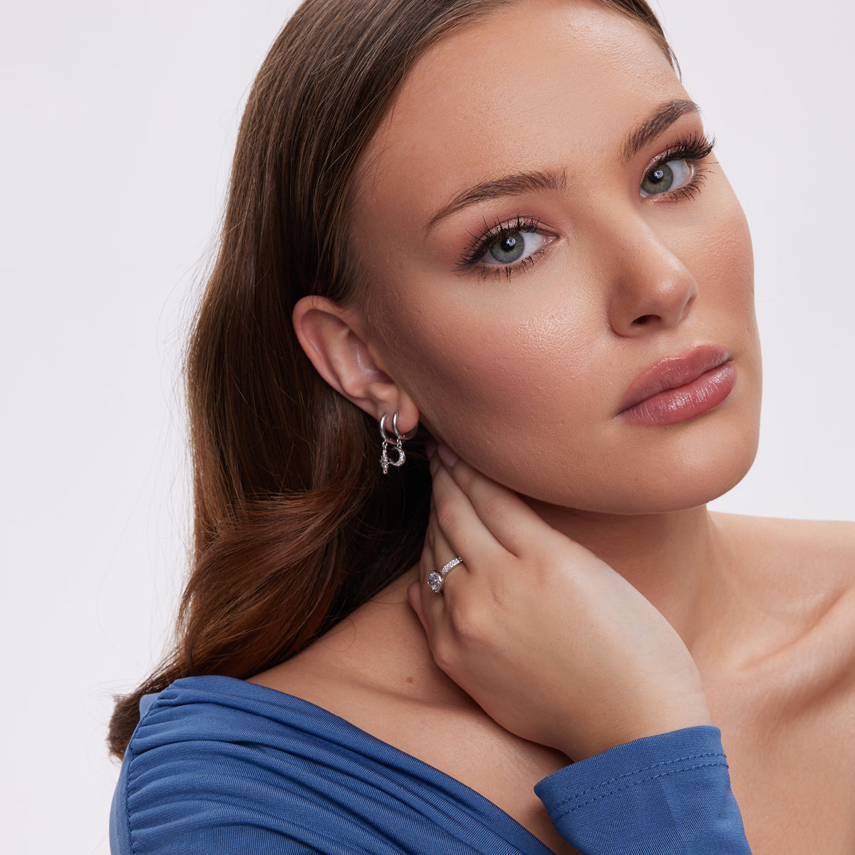 Kolczyki srebrne z cyrkoniami