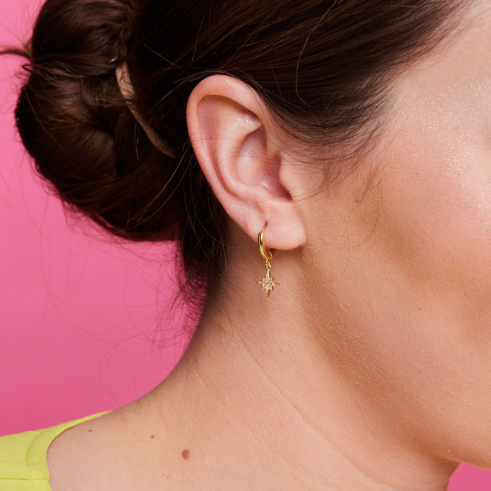 Kolczyki srebrne pozłacane z cyrkoniami - Verona