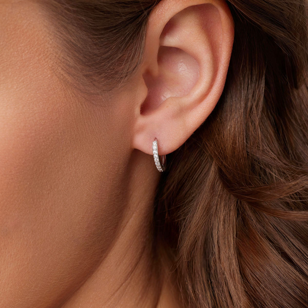 Kolczyki srebrne z cyrkoniami - koła