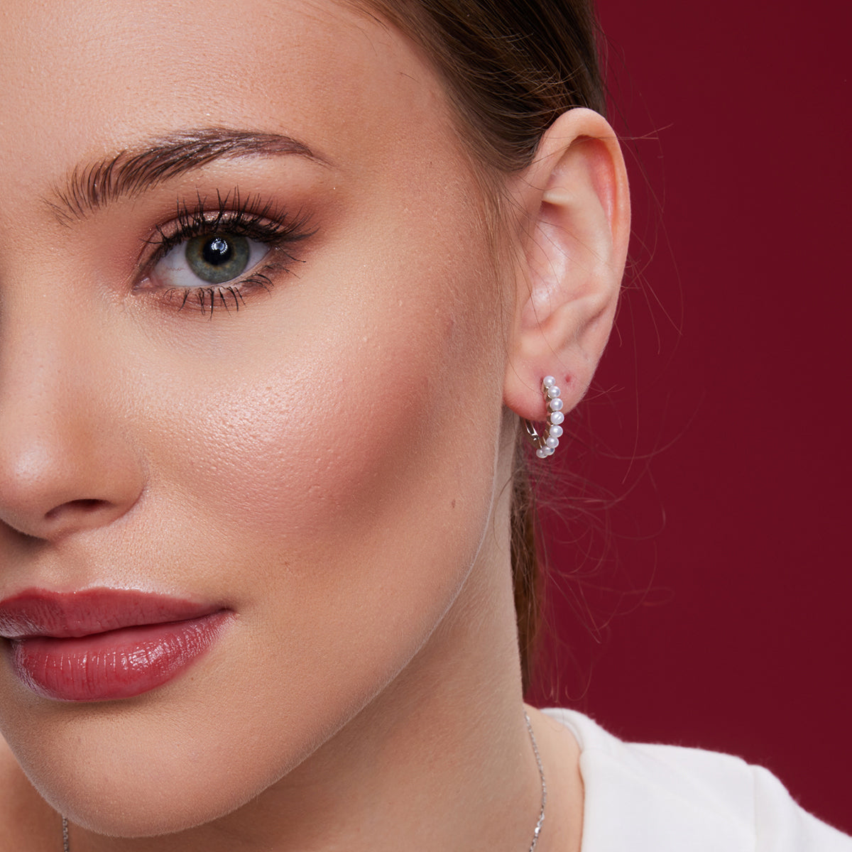 Kolczyki srebrne z perłami