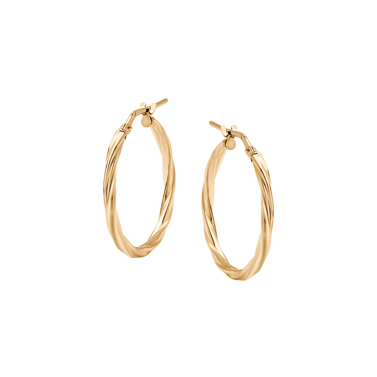 Kolczyki srebrne pozłacane - koła - Senza - Verona