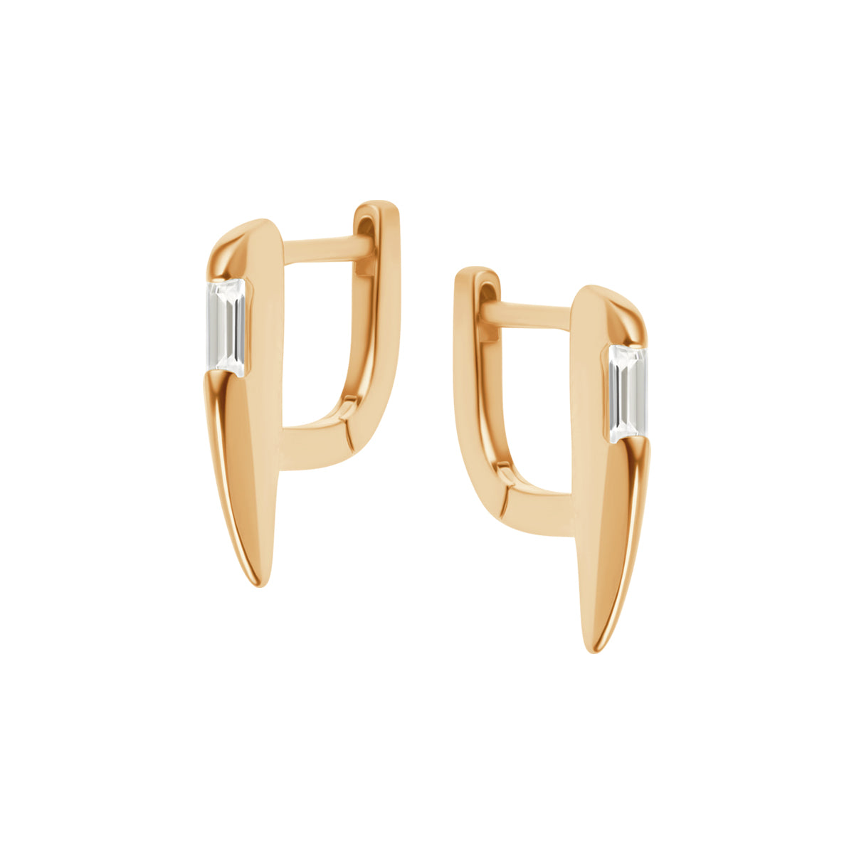 Kolczyki srebrne pozłacane z cyrkoniami