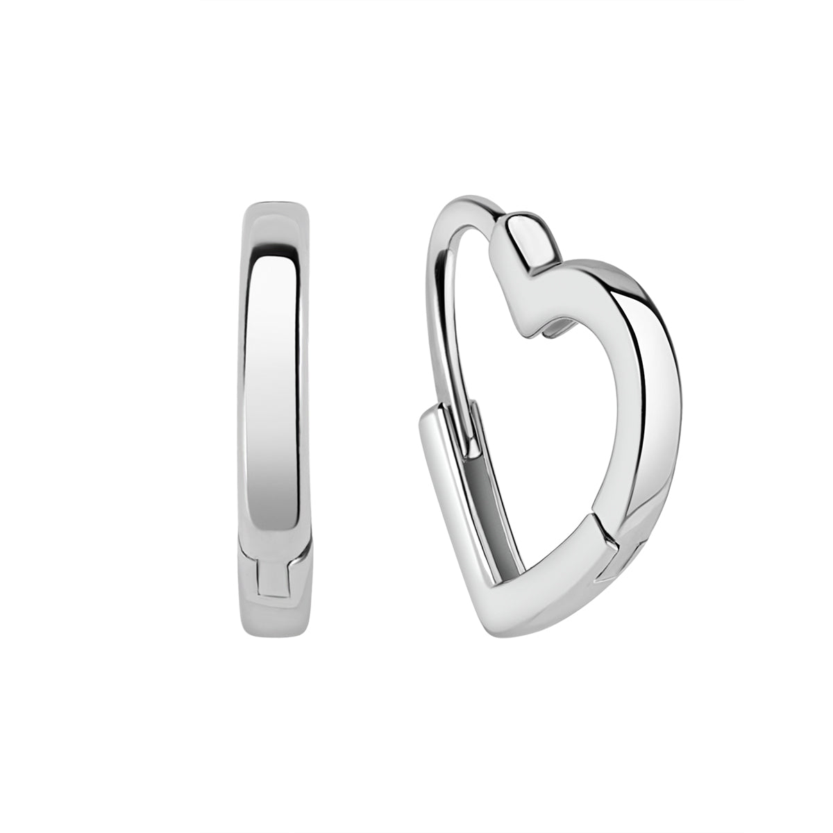 Kolczyki srebrne - serca - Verona