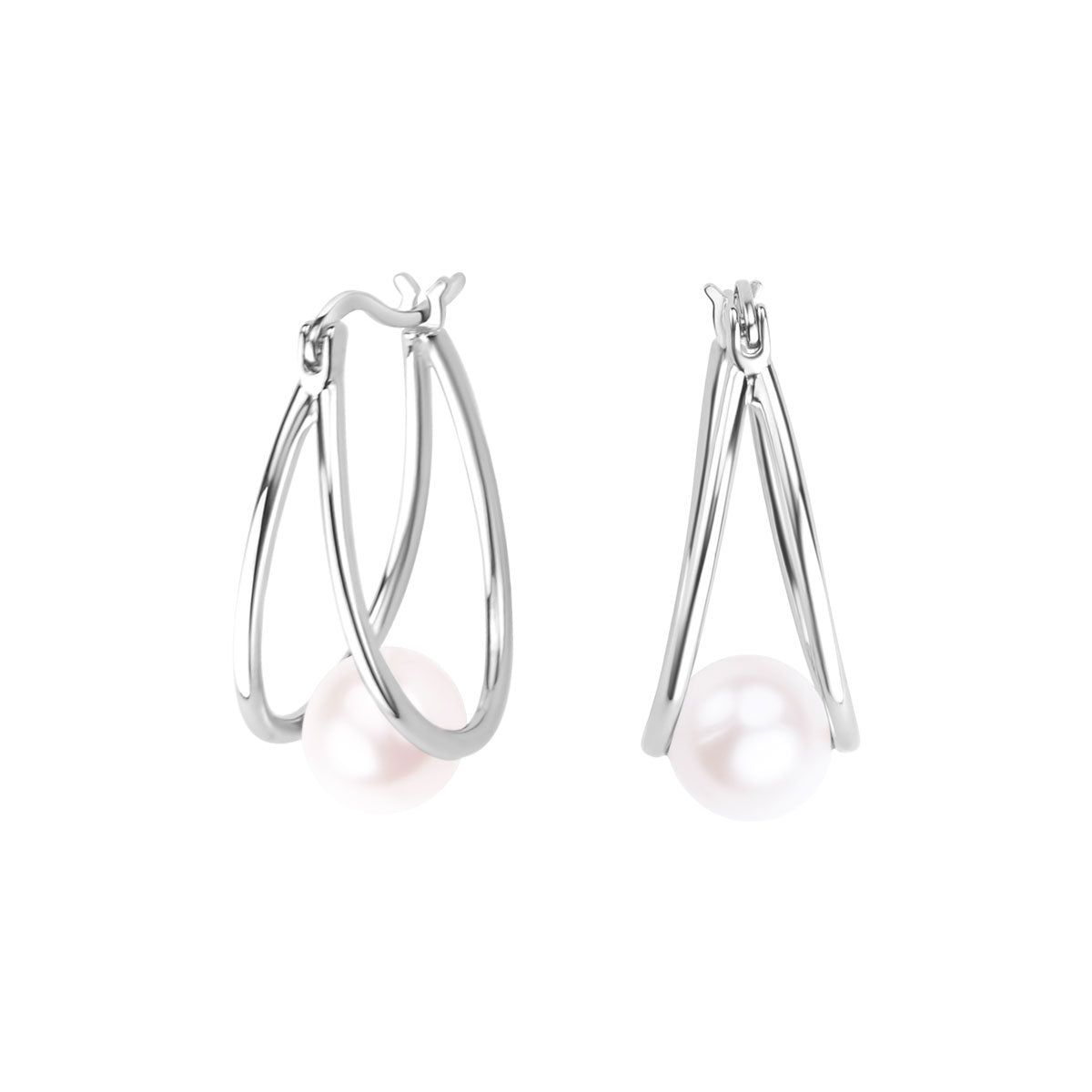 Kolczyki srebrne z perłami