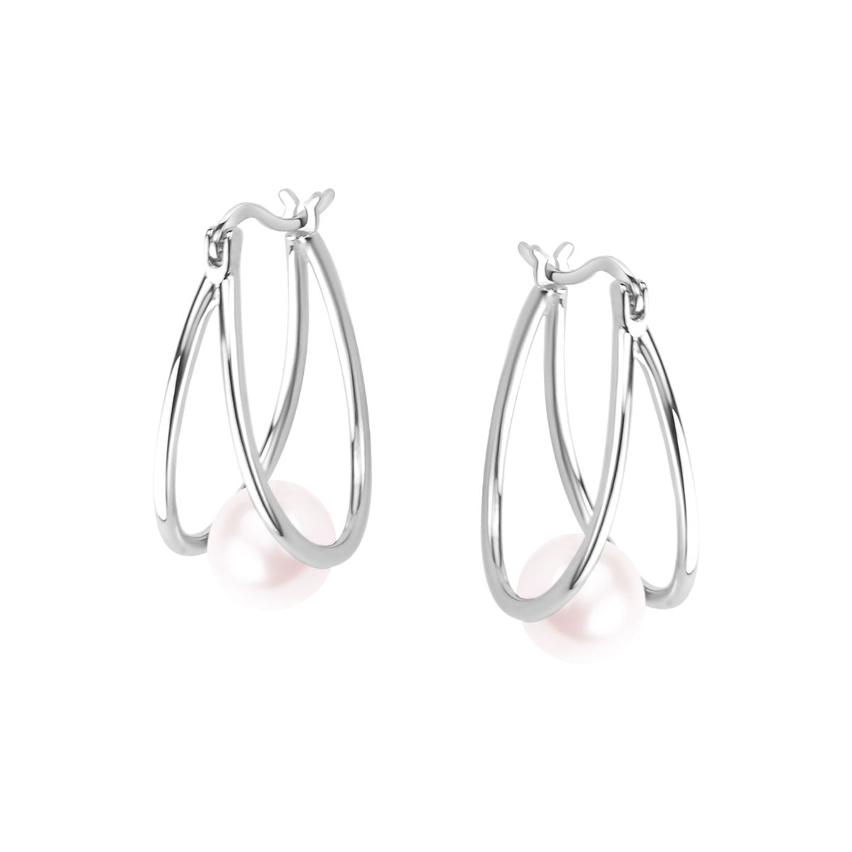 Kolczyki srebrne z perłami