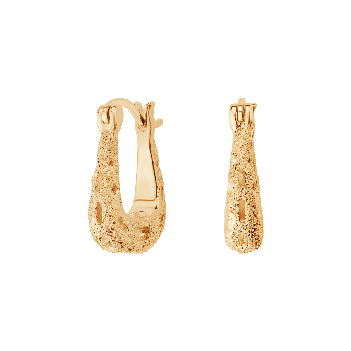 Kolczyki srebrne pozłacane - łezki