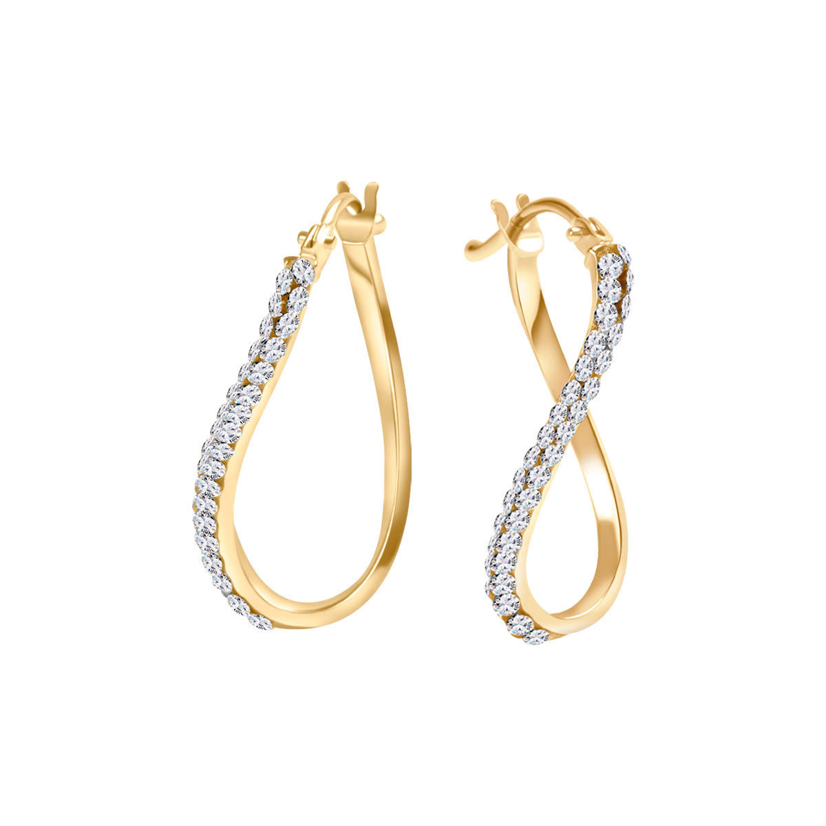 Kolczyki złote z cyrkoniami - Evento