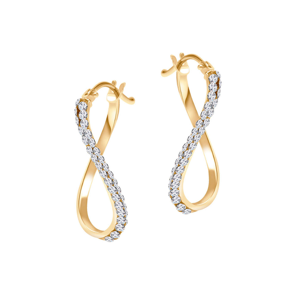 Kolczyki złote z cyrkoniami - Evento