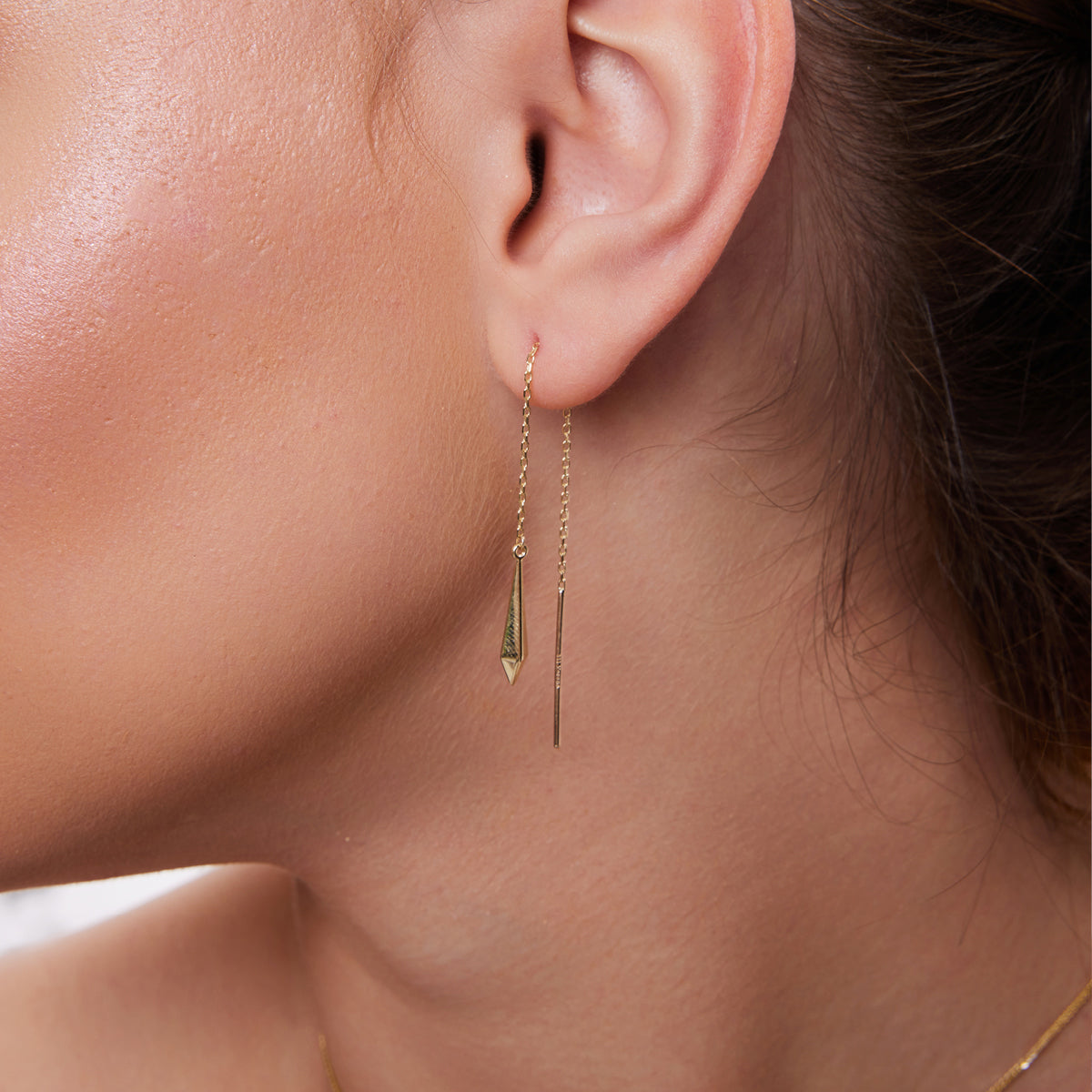 Kolczyki złote wiszące