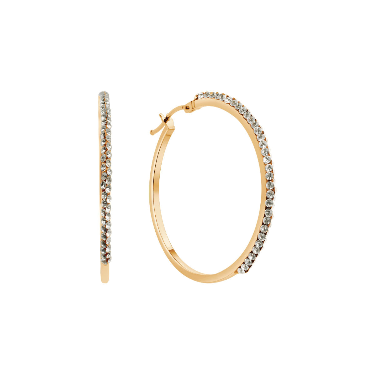 Kolczyki złote z cyrkoniami - koła - Evento