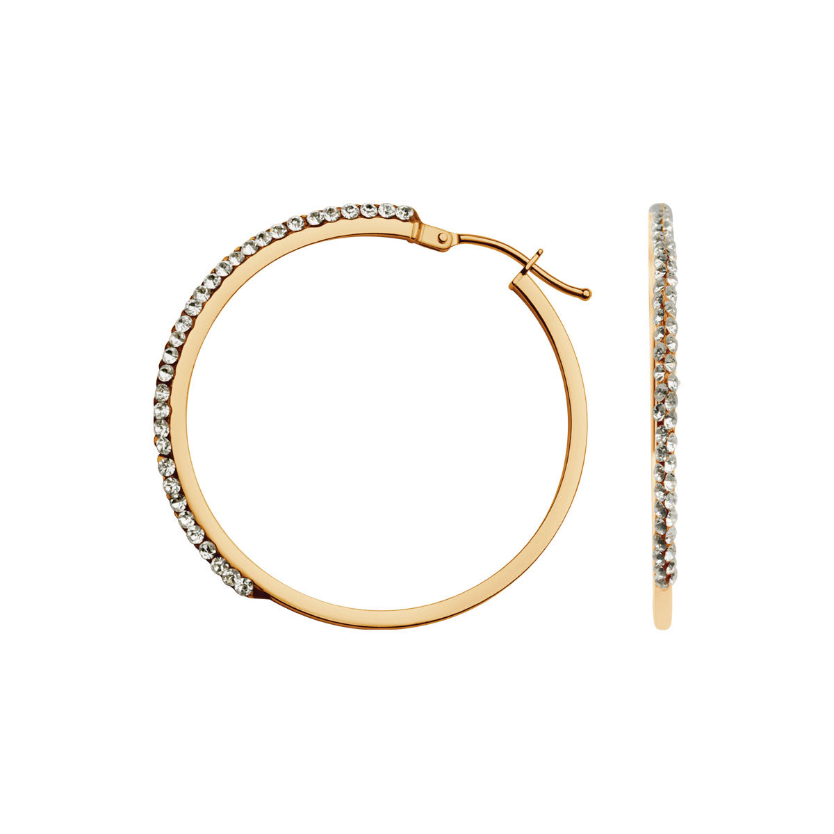 Kolczyki złote z cyrkoniami - koła - Evento