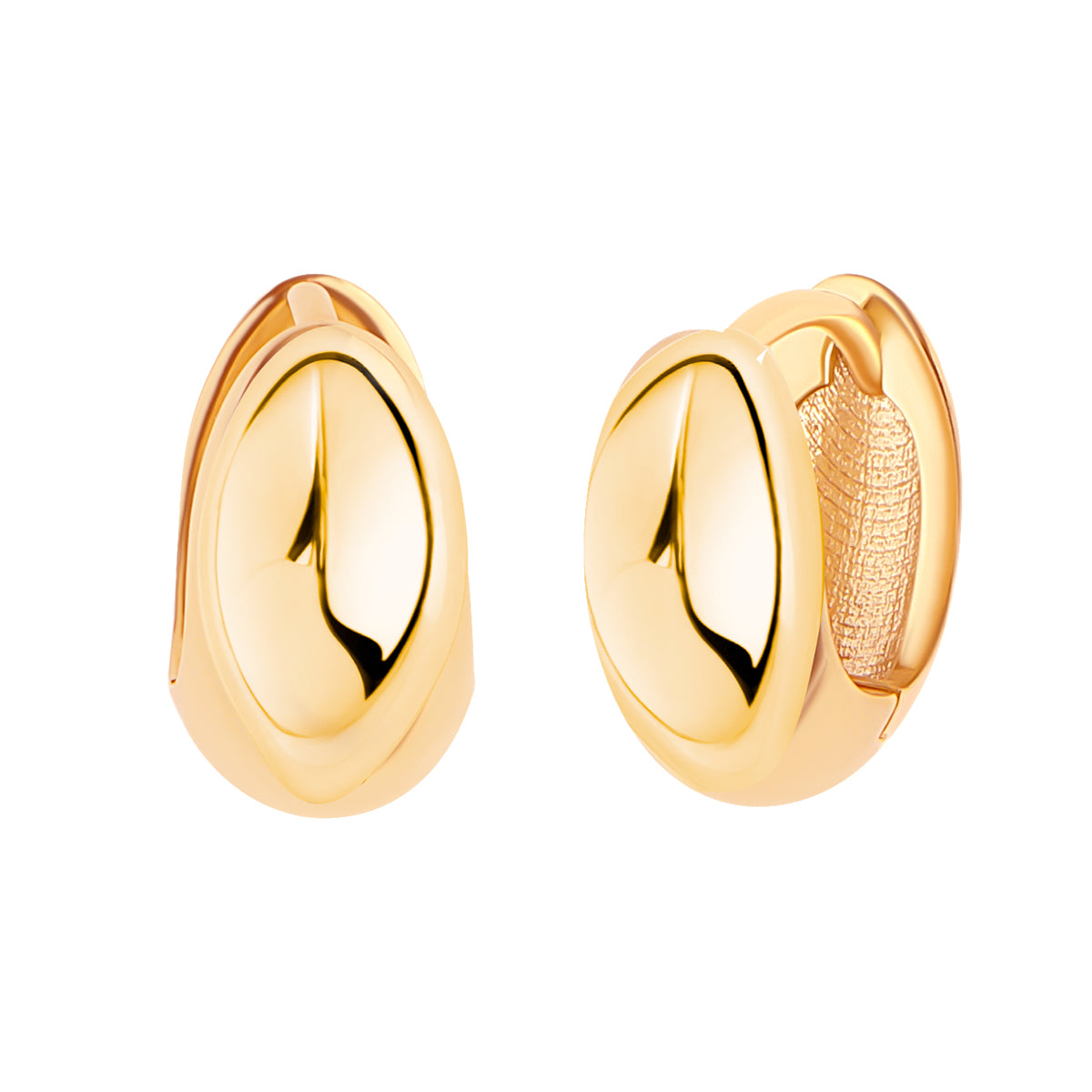 Kolczyki złote - owalne
