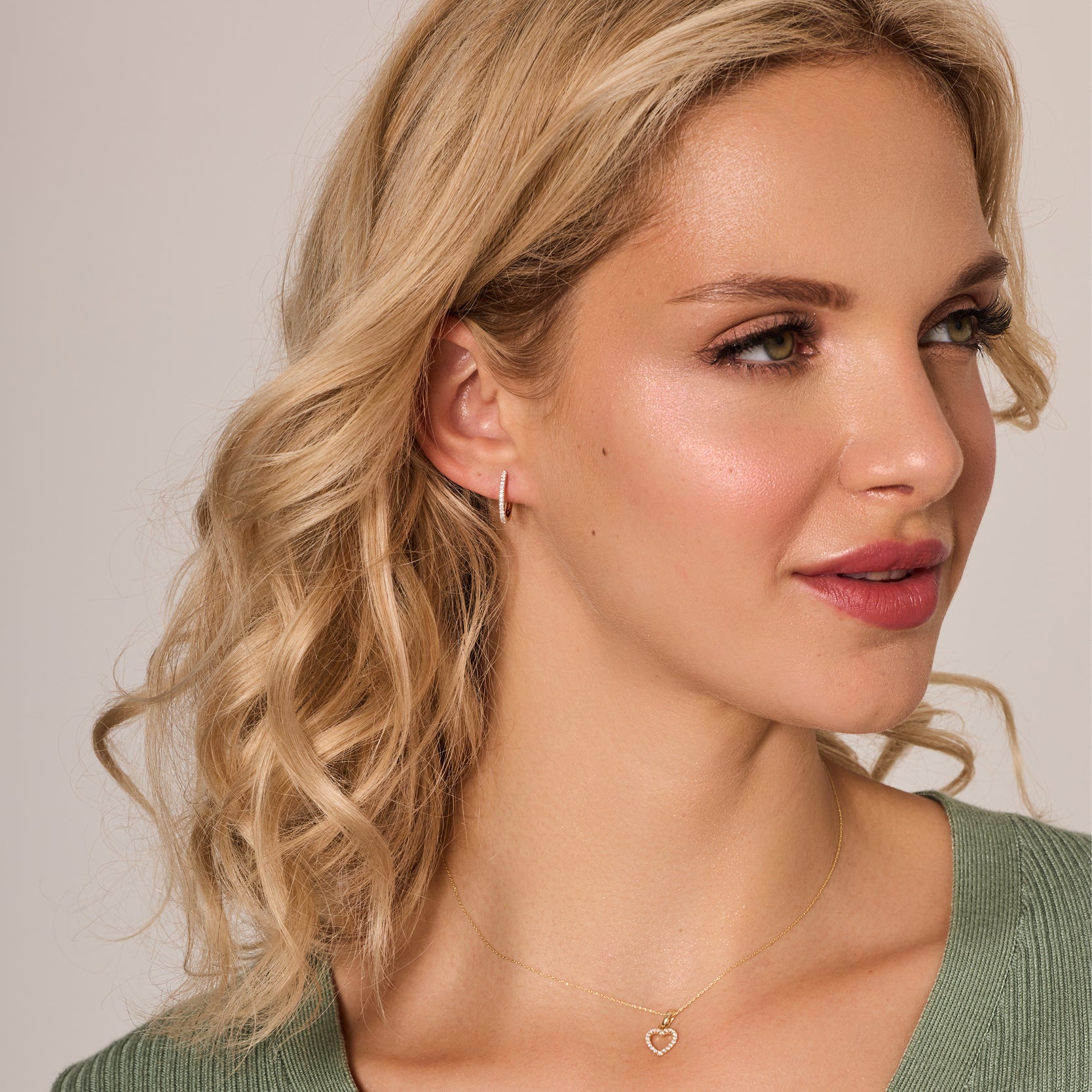 Kolczyki złote z cyrkoniami - koła - Verona