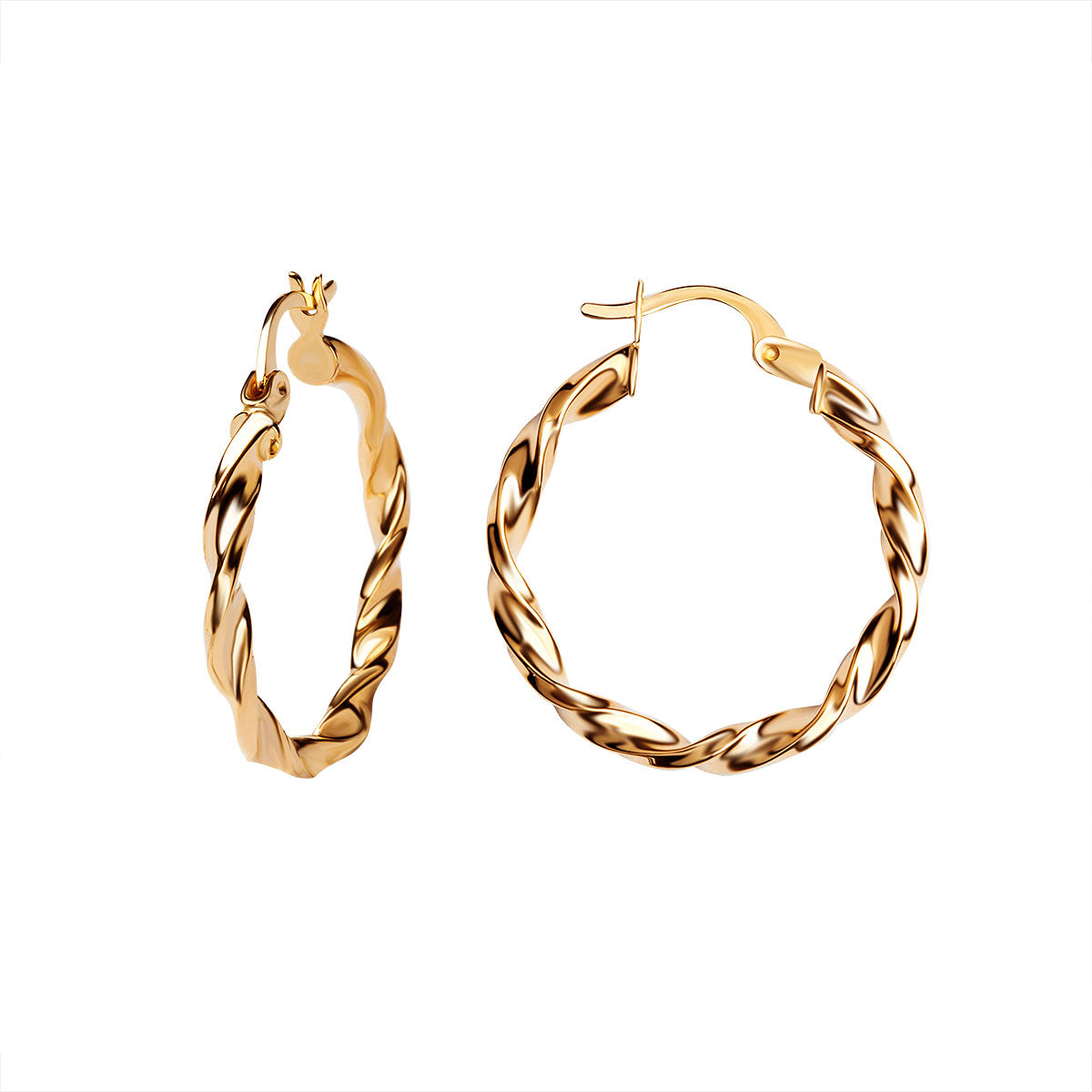 Kolczyki złote - koła