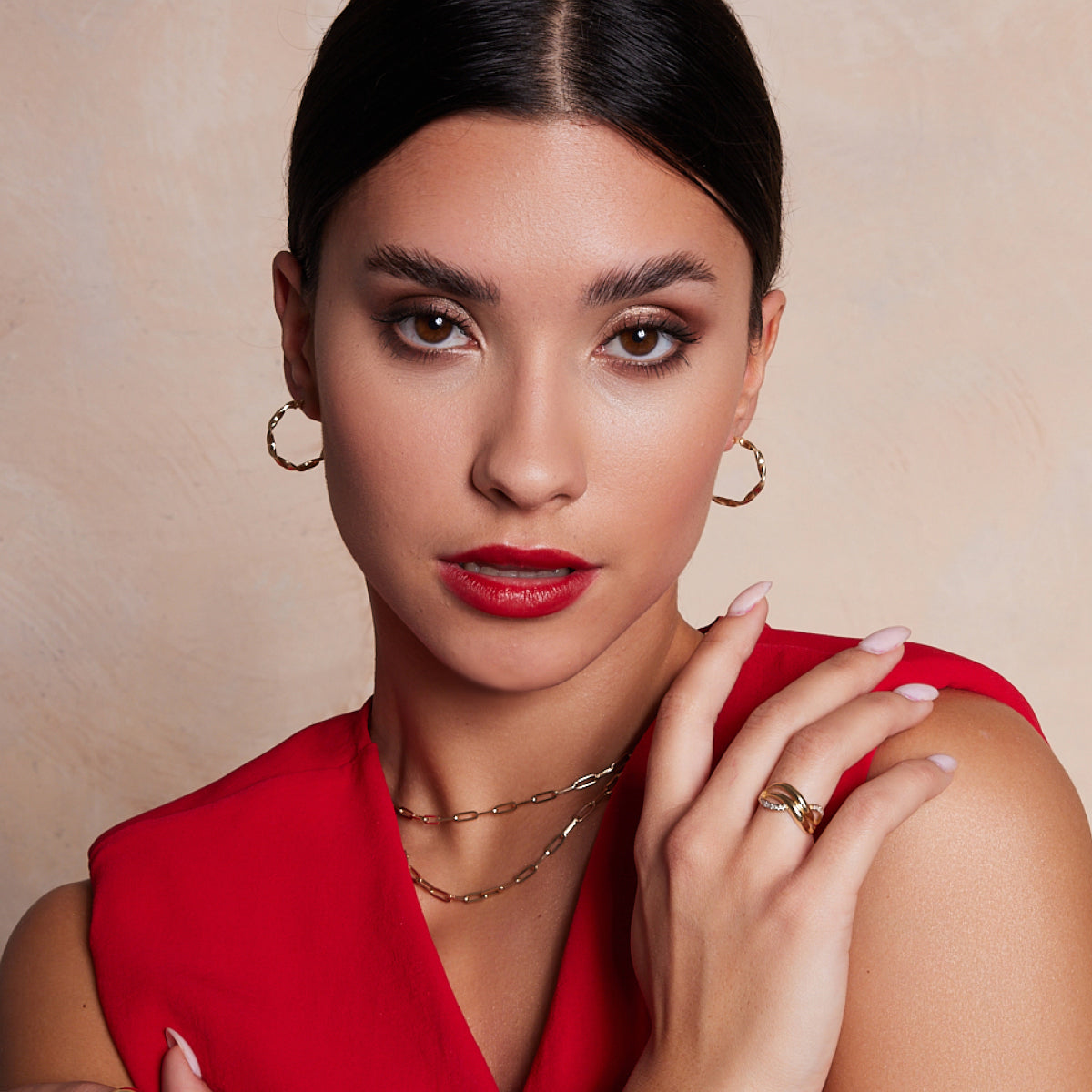 Kolczyki złote - koła