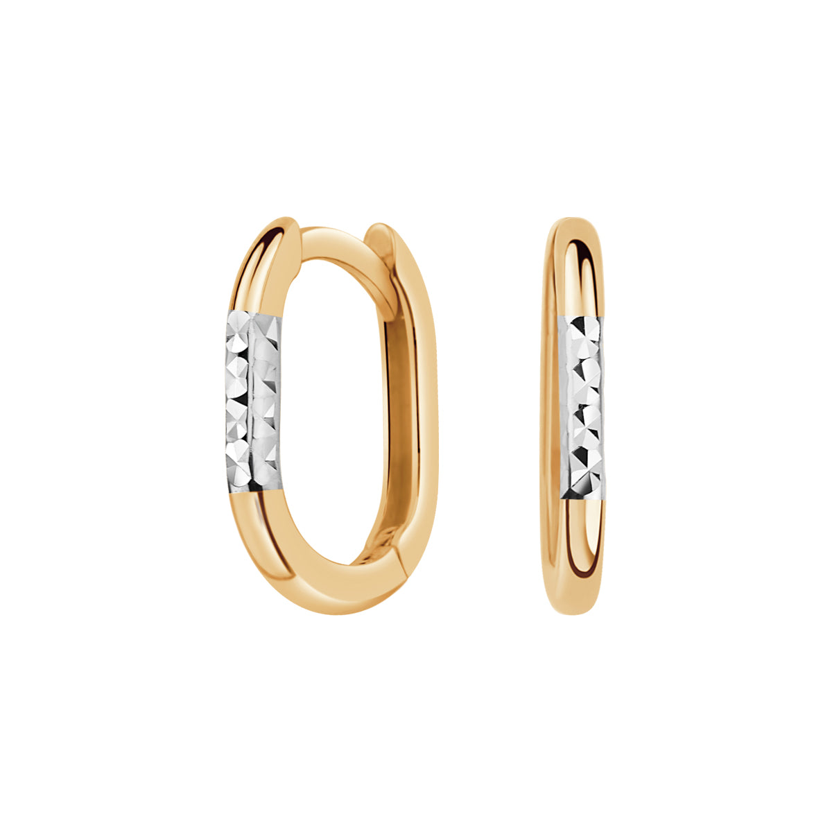 Kolczyki złote - owalne