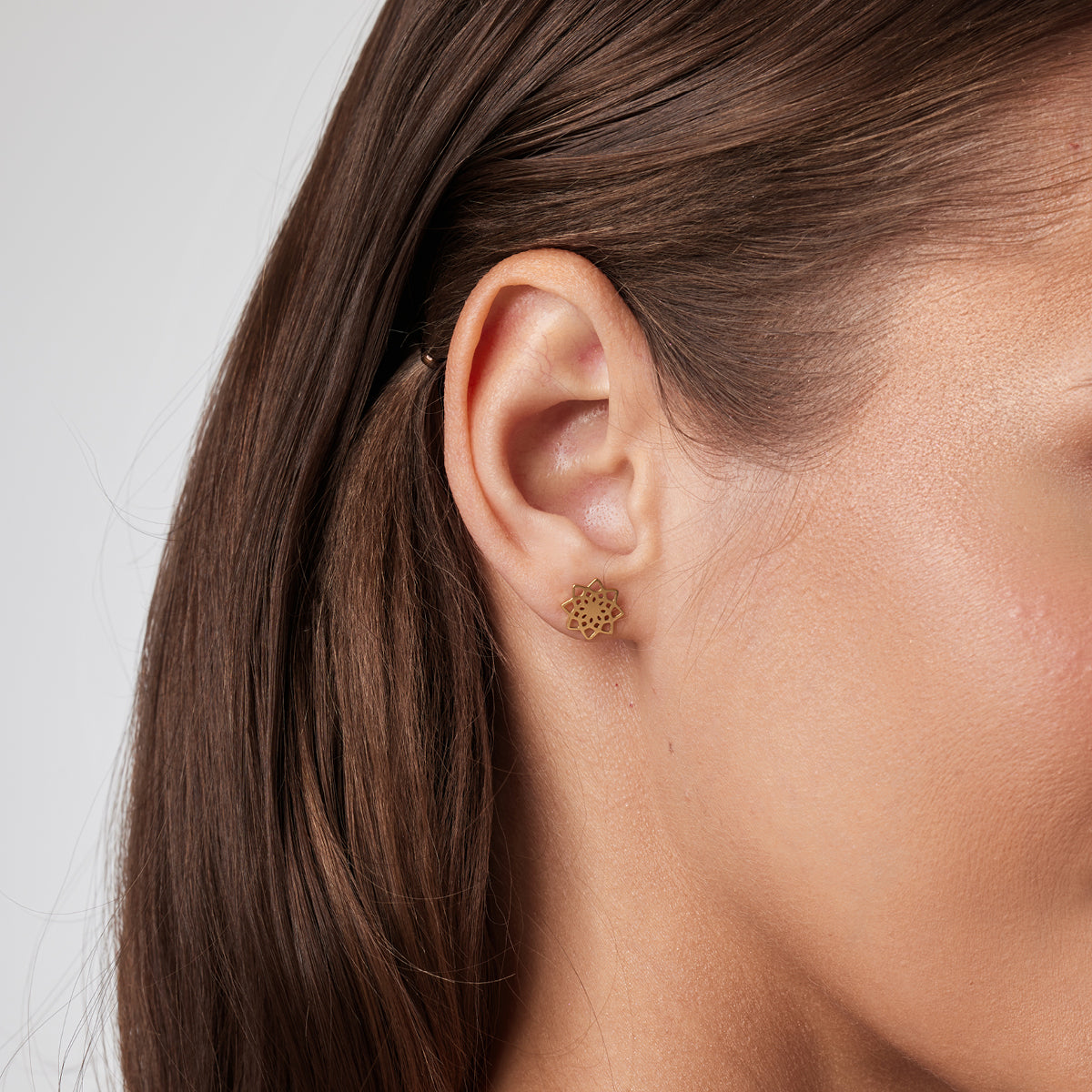 Kolczyki stalowe - kwiaty - Moderno