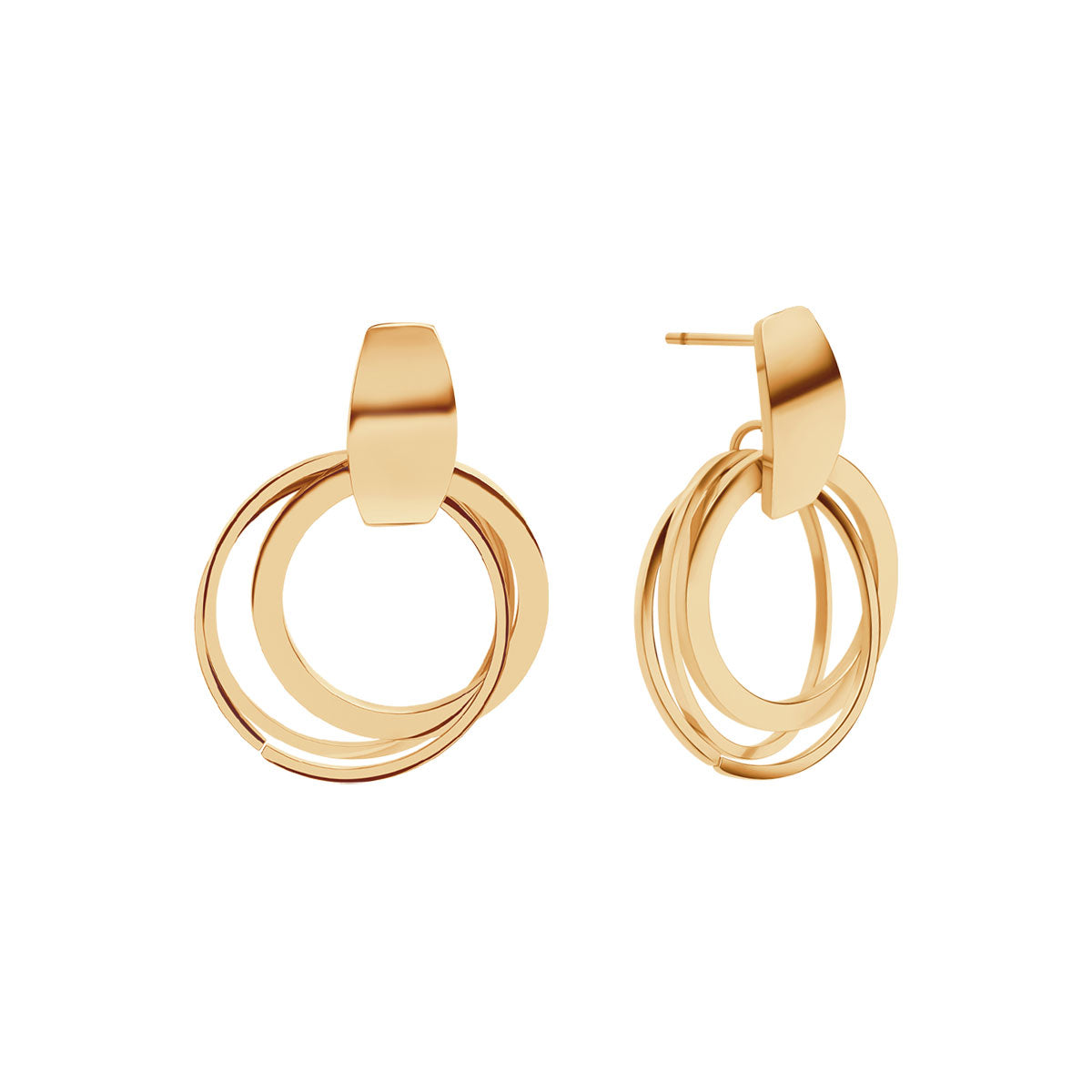 Kolczyki stalowe - koła - Moderno