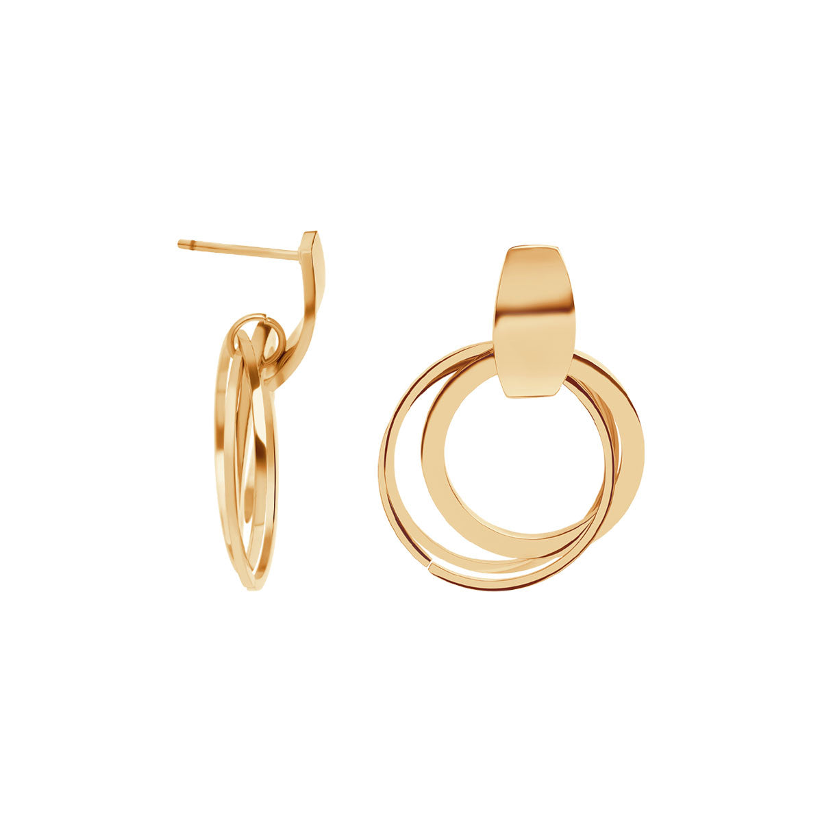 Kolczyki stalowe - koła - Moderno