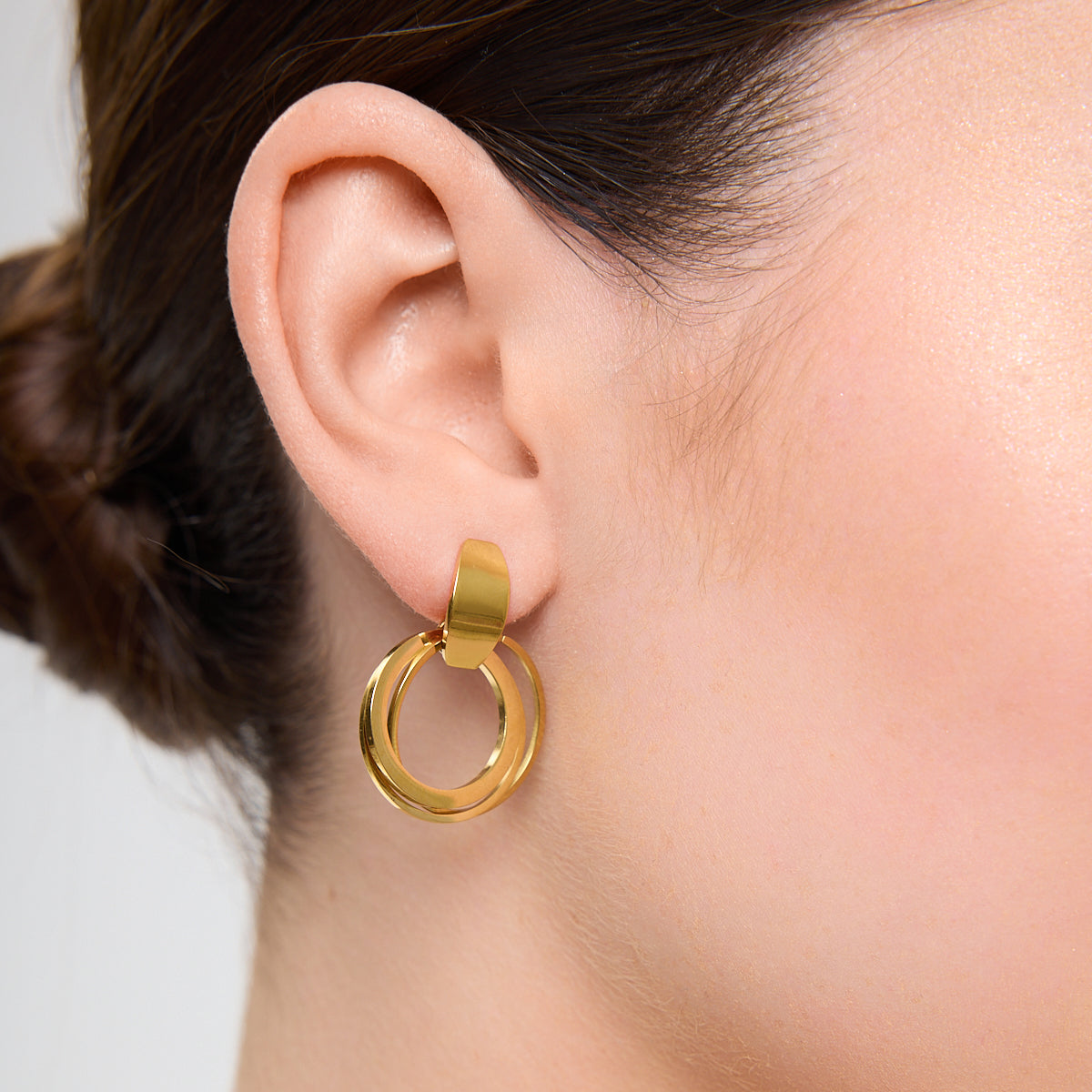 Kolczyki stalowe - koła - Moderno