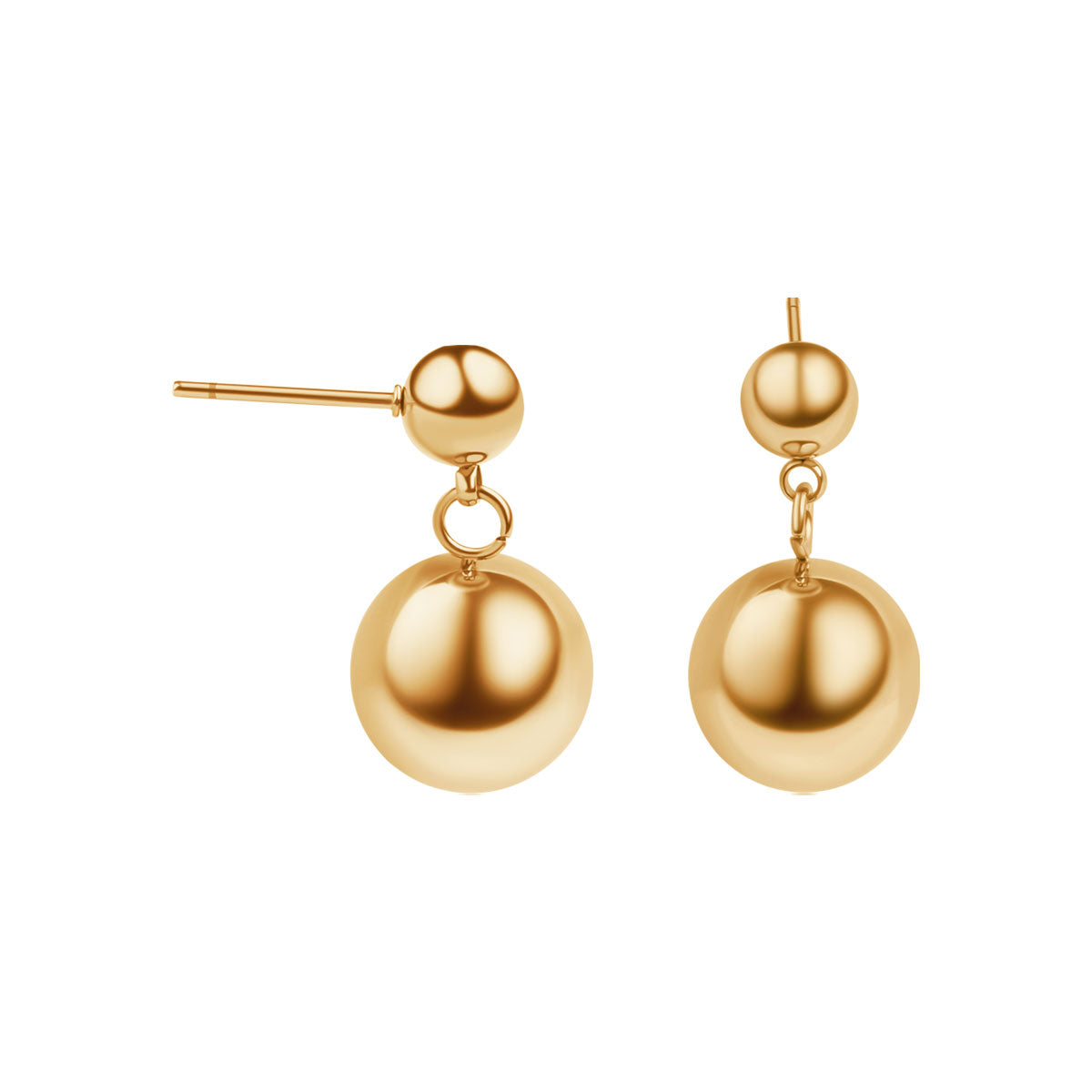 Kolczyki stalowe - kulki - Moderno