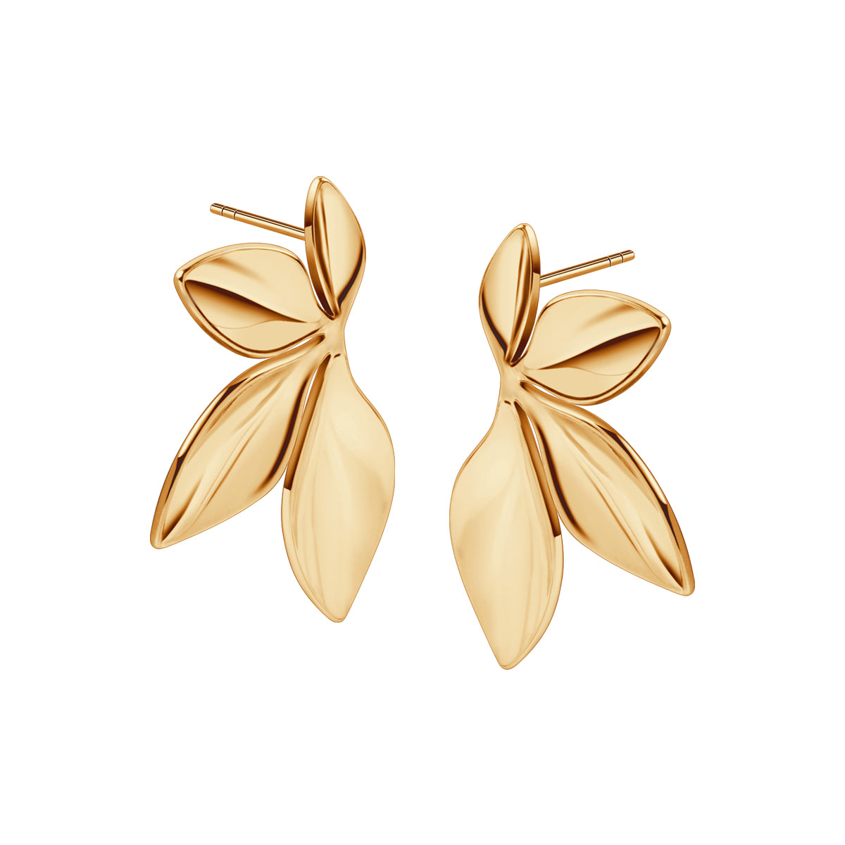 Kolczyki stalowe - liście - Moderno