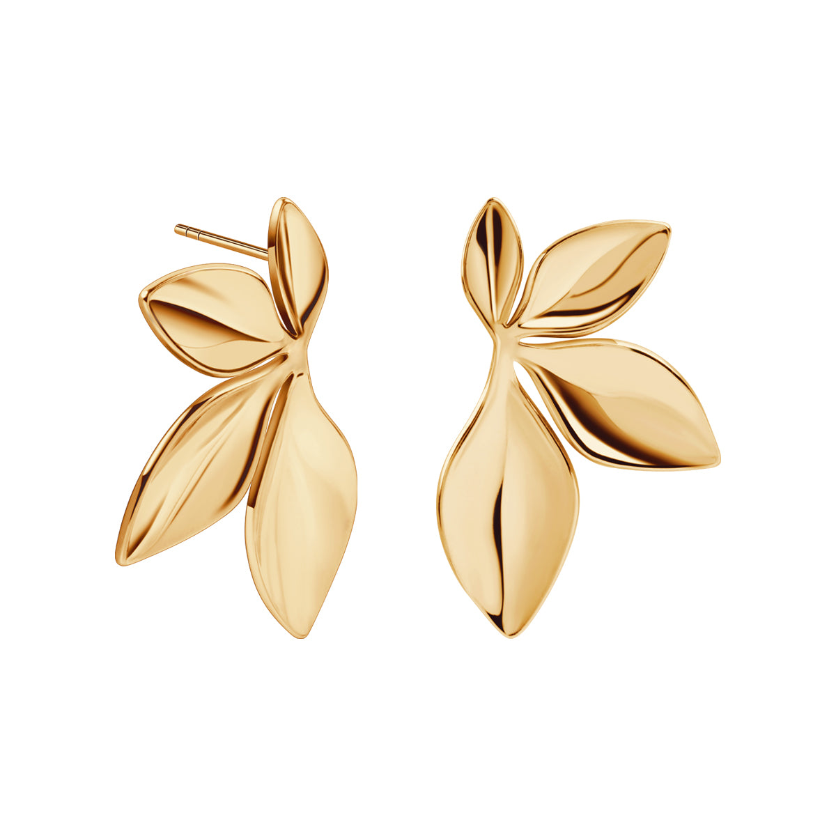 Kolczyki stalowe - liście - Moderno