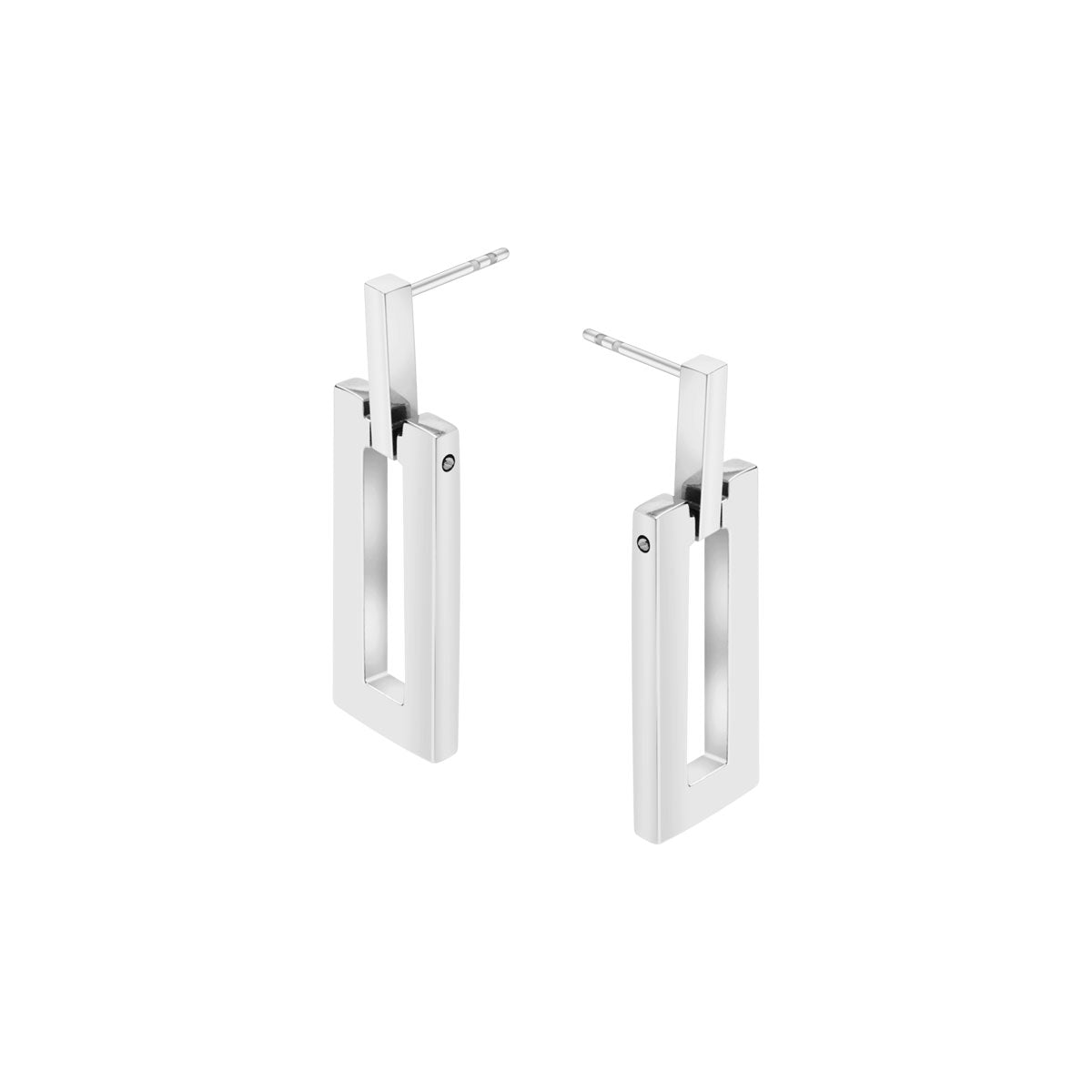 Kolczyki stalowe wiszące - Moderno