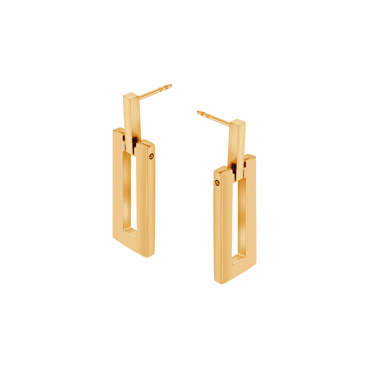 Kolczyki stalowe wiszące - Moderno