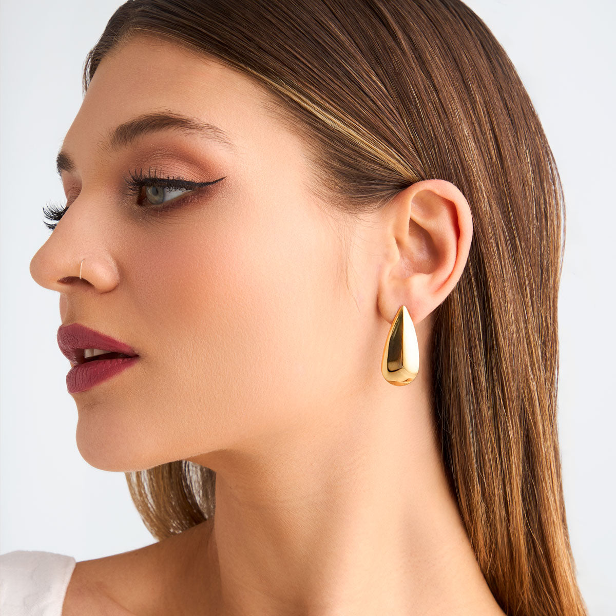 Kolczyki stalowe - łezki - Moderno