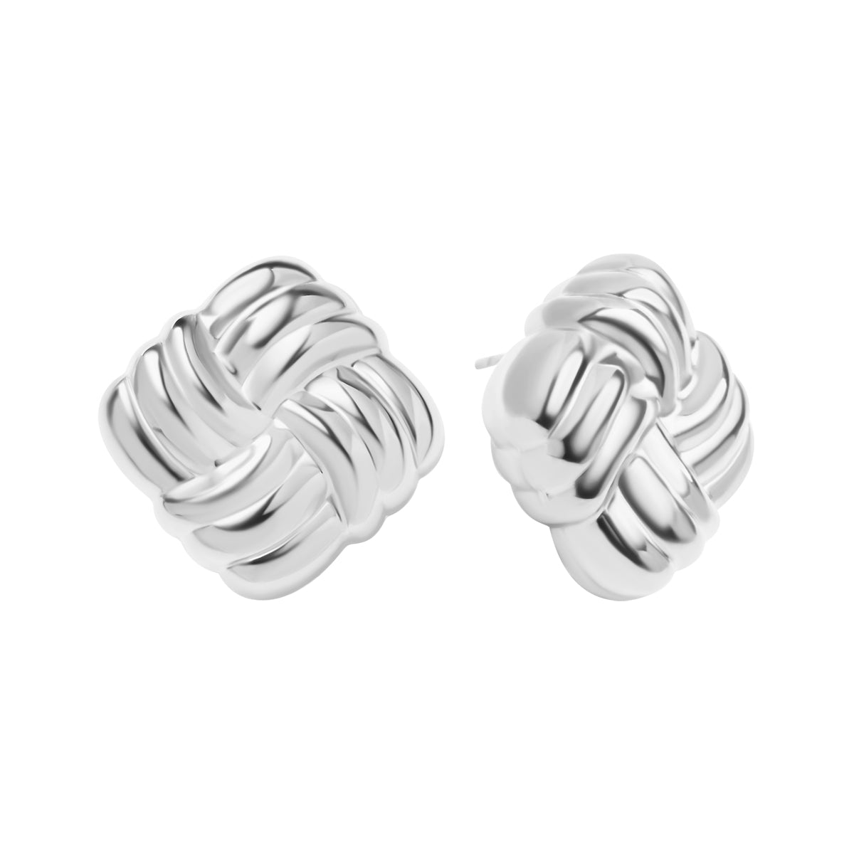 Kolczyki stalowe - plecione - Moderno