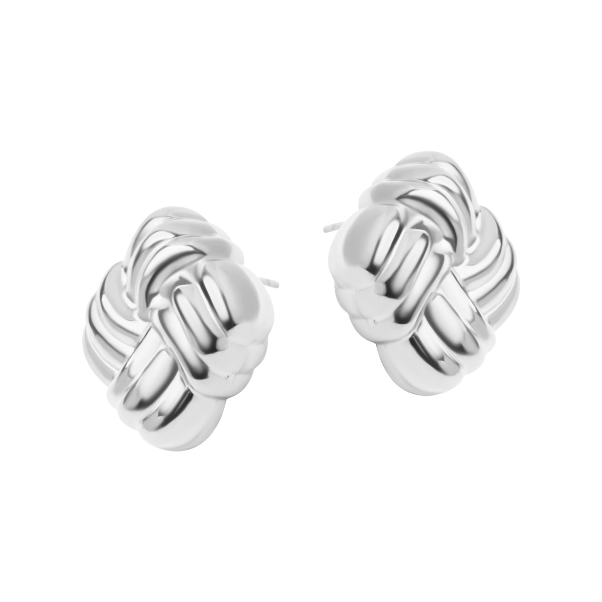 Kolczyki stalowe - plecione - Moderno