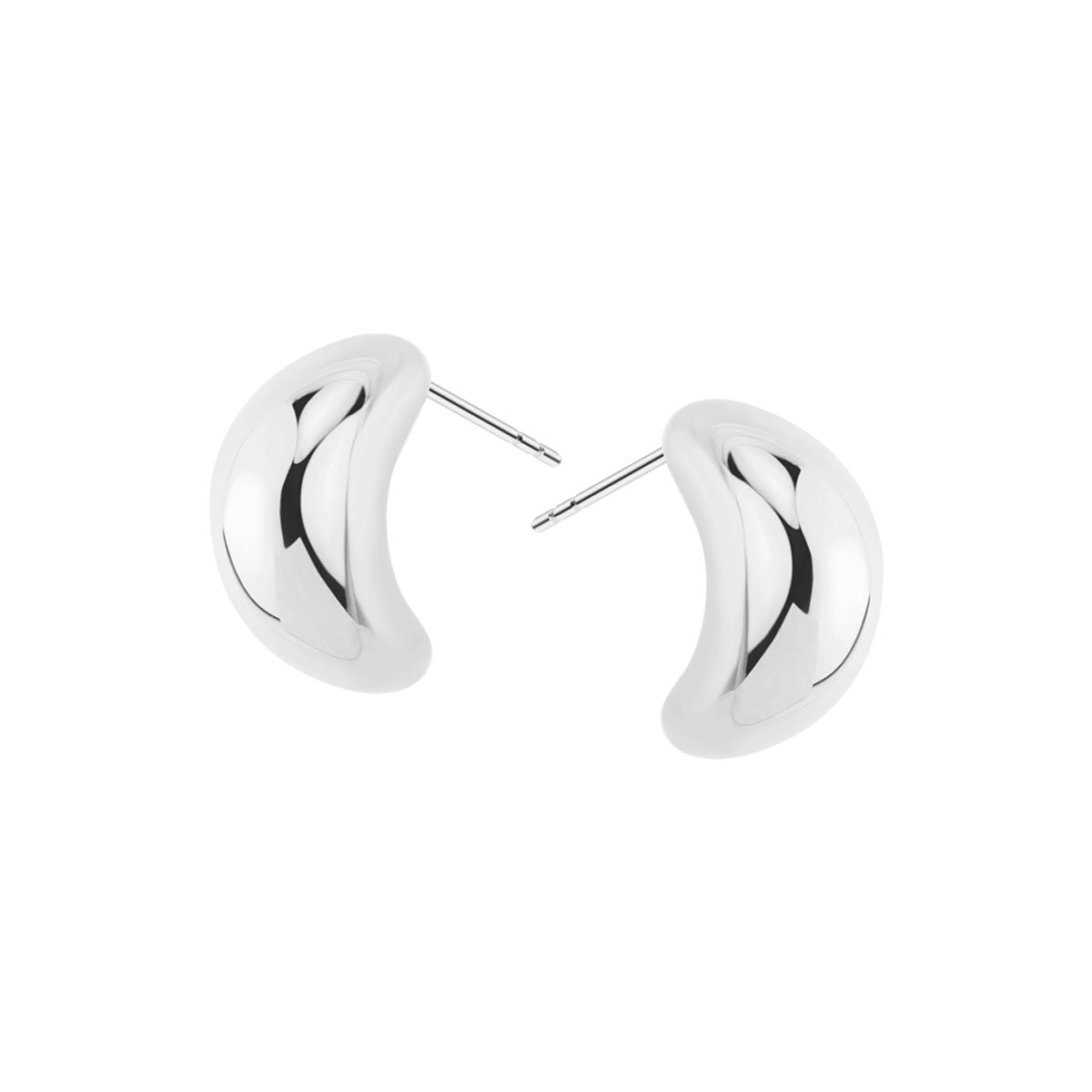 Kolczyki półksiężyce - stalowe - Moderno