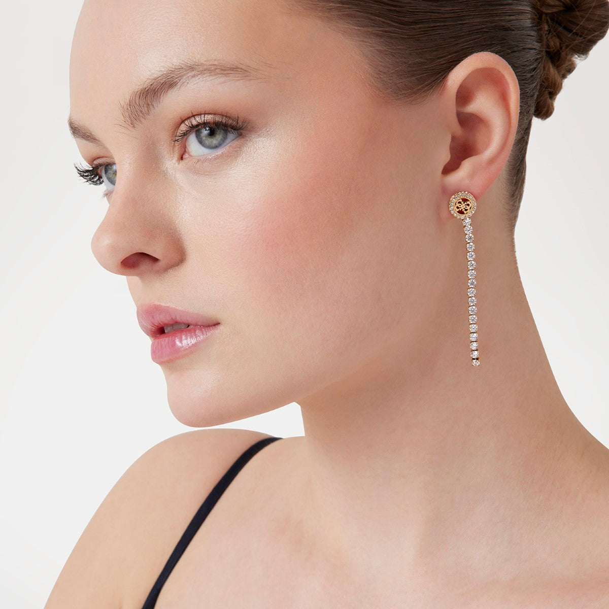 Kolczyki stalowe wiszące z cyrkoniami - Guess Paradise