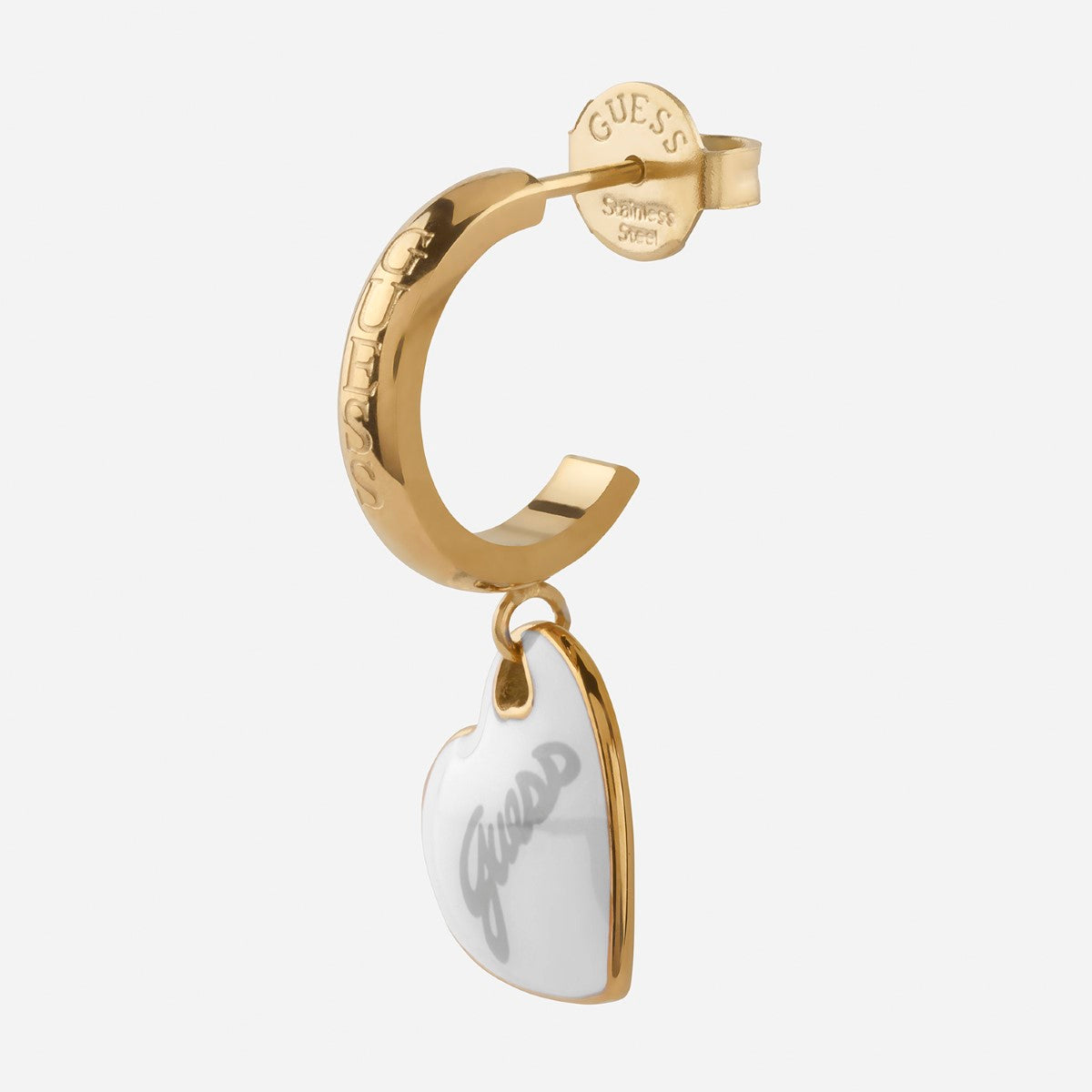 Kolczyki stalowe - serca - Guess Vintage