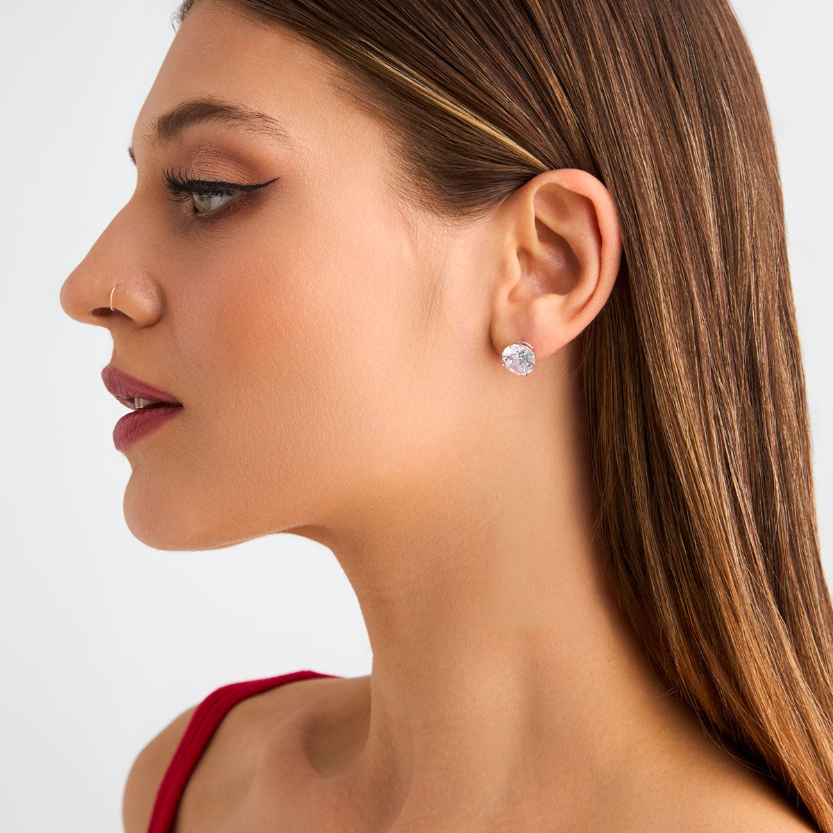 Kolczyki srebrne z cyrkoniami