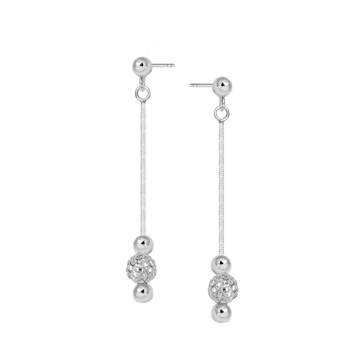 Kolczyki srebrne - kulki